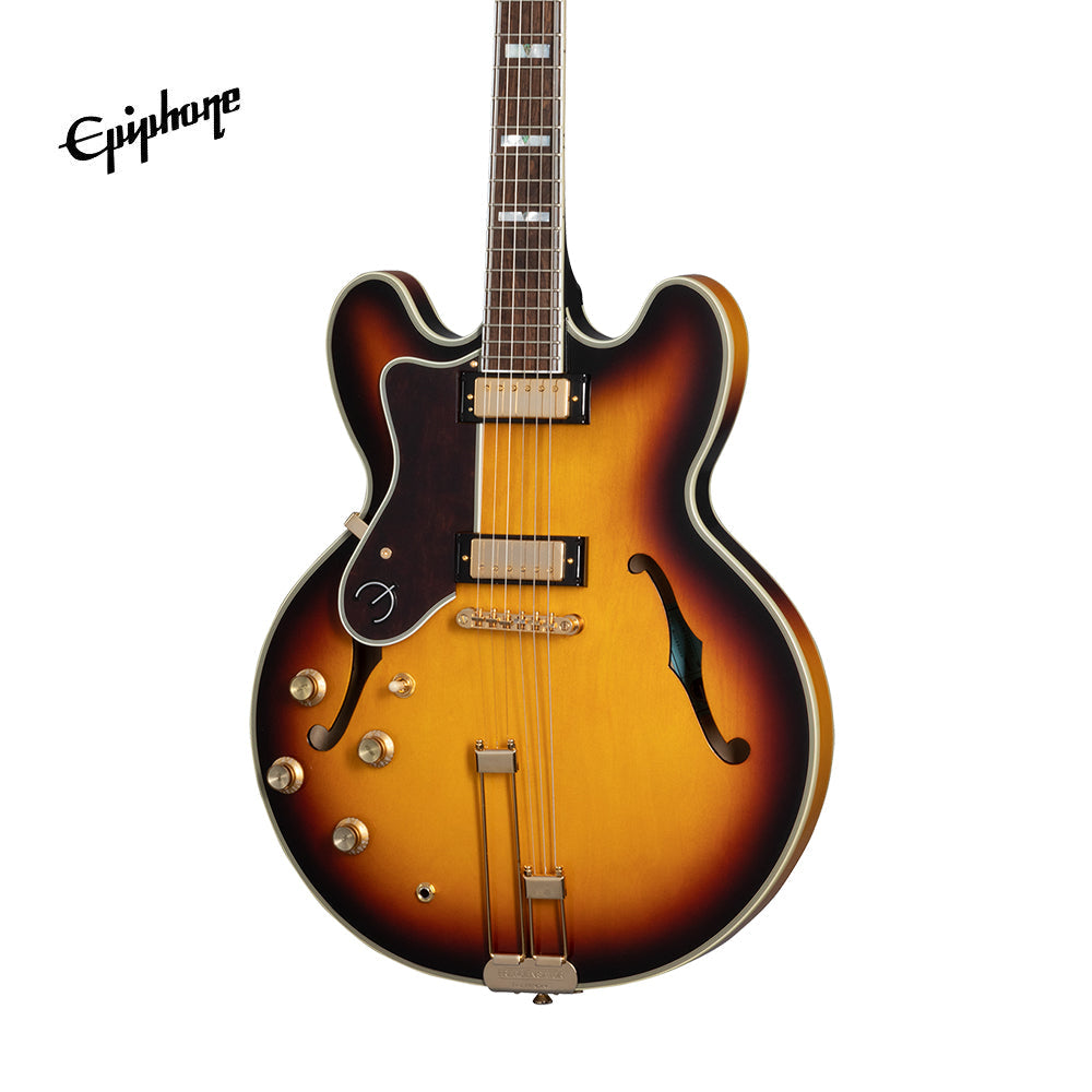Epiphone Sheraton Frequensator Semi-hollowbody Left-handed Electric Guitar - Vintage Sunburst
