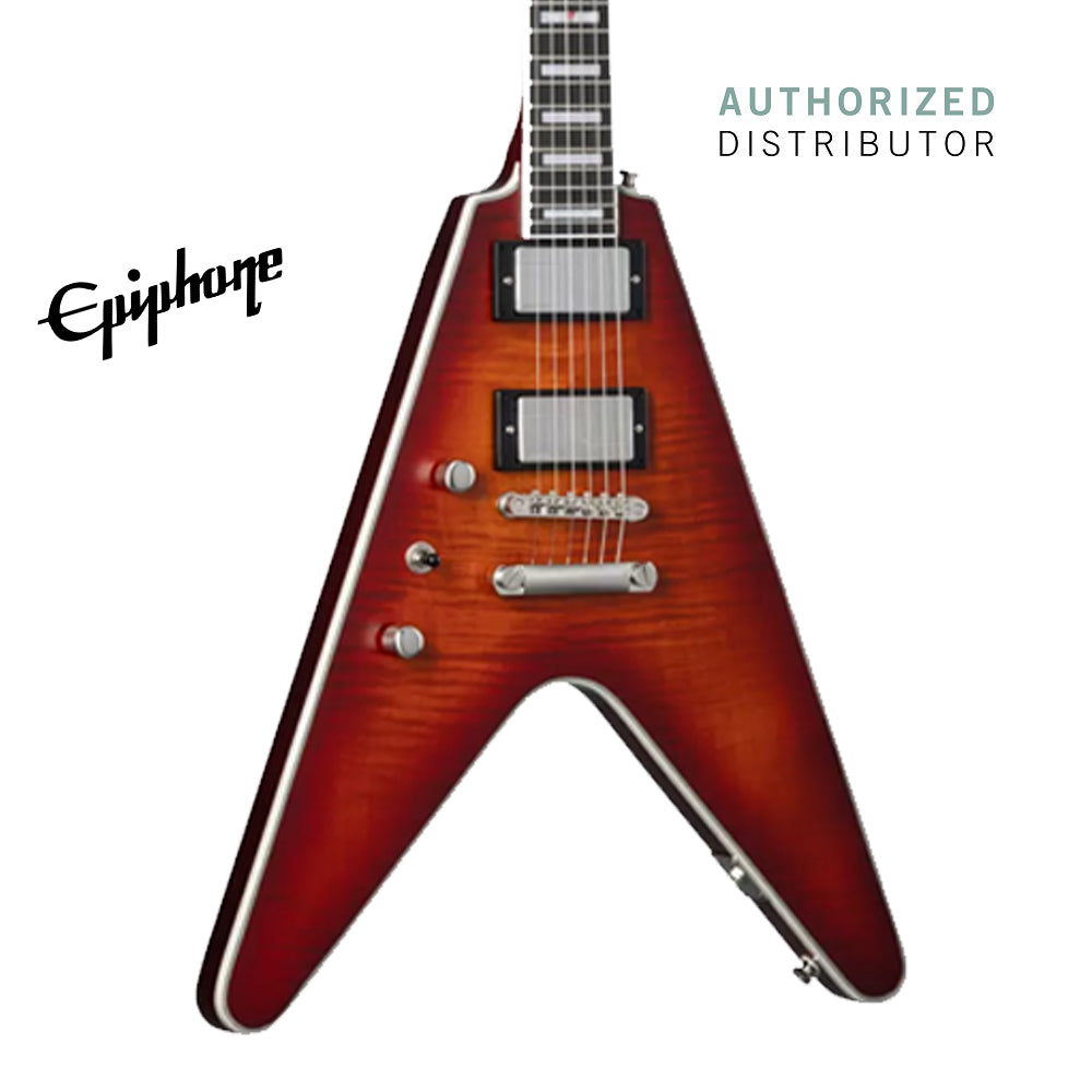Epiphone Flying V Prophecy Left-Handed Electric Guitar with Premium Gig Bag - Aged Bengal Tiger