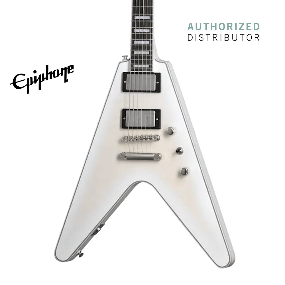 Epiphone Flying V Prophecy Electric Guitar with Premium Gig Bag - Aged White Tiger
