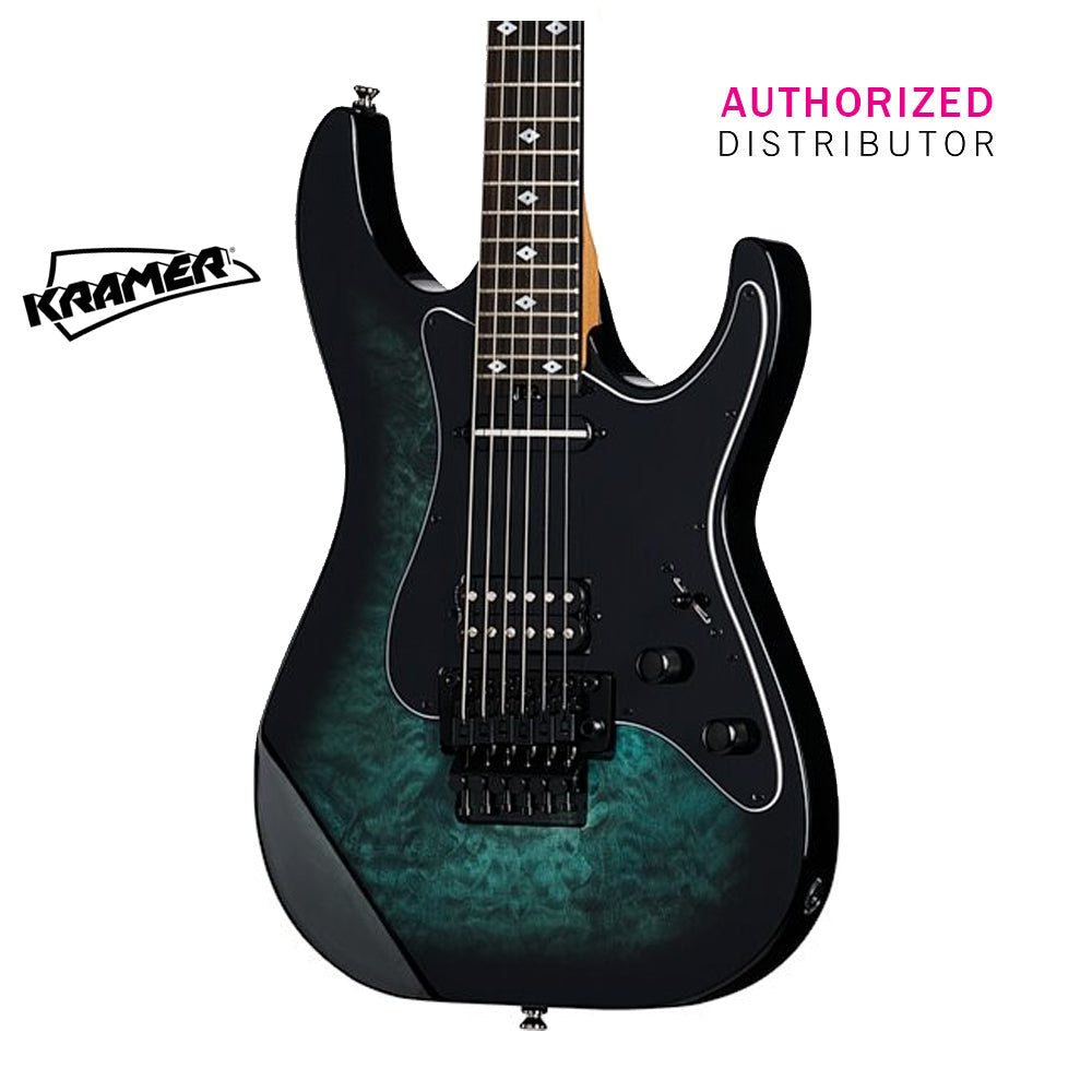 Kramer Volante Quilt HSFR Electric Guitar with Premium Bag - Aqua Burst