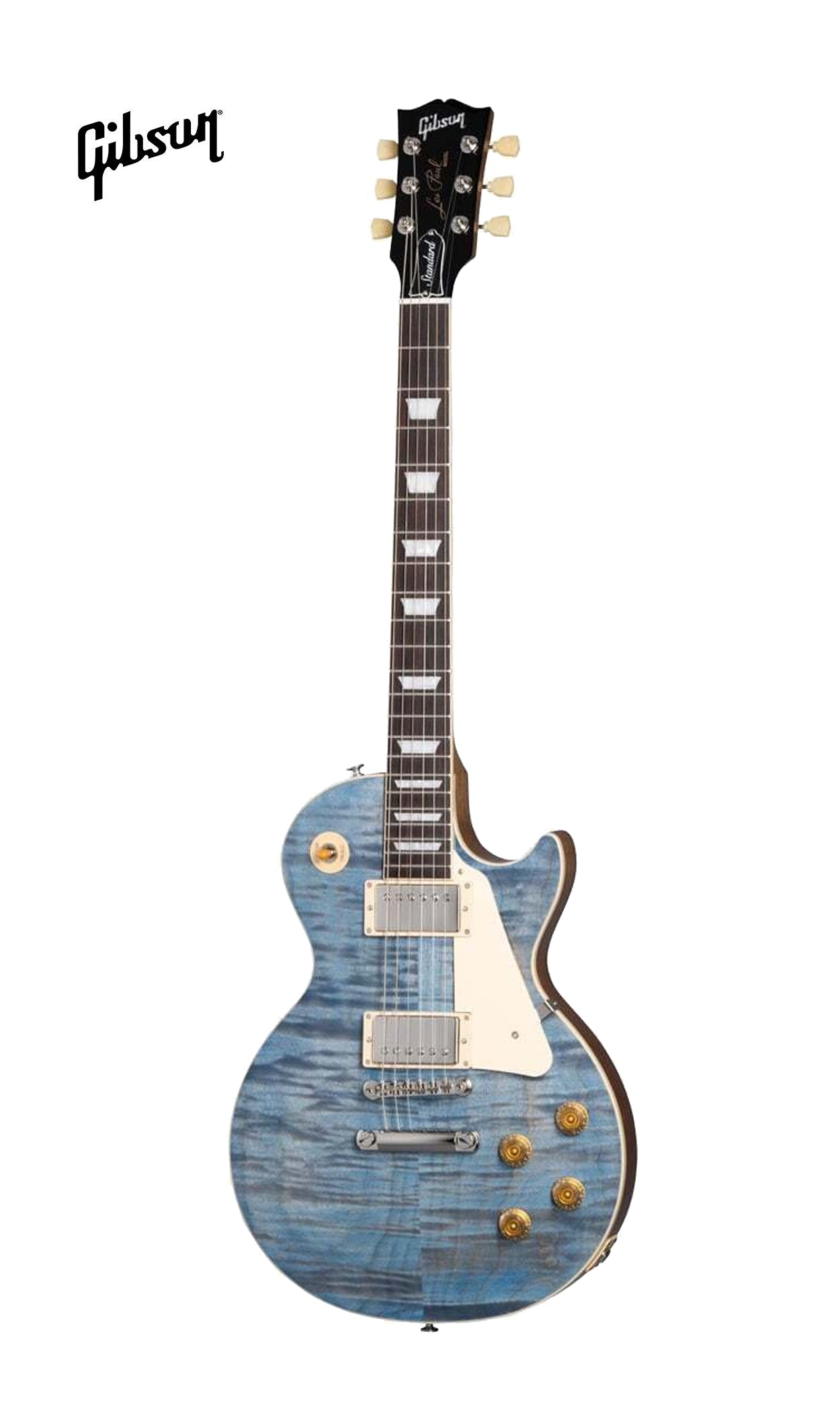 GIBSON LES PAUL STANDARD 50S FIGURED TOP ELECTRIC GUITAR - OCEAN BLUE