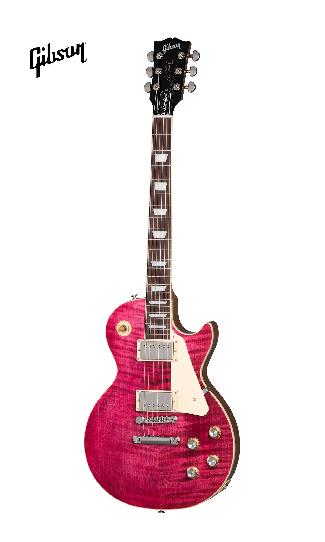 GIBSON LES PAUL STANDARD 60S FIGURED TOP ELECTRIC GUITAR - TRANS FUCHSIA