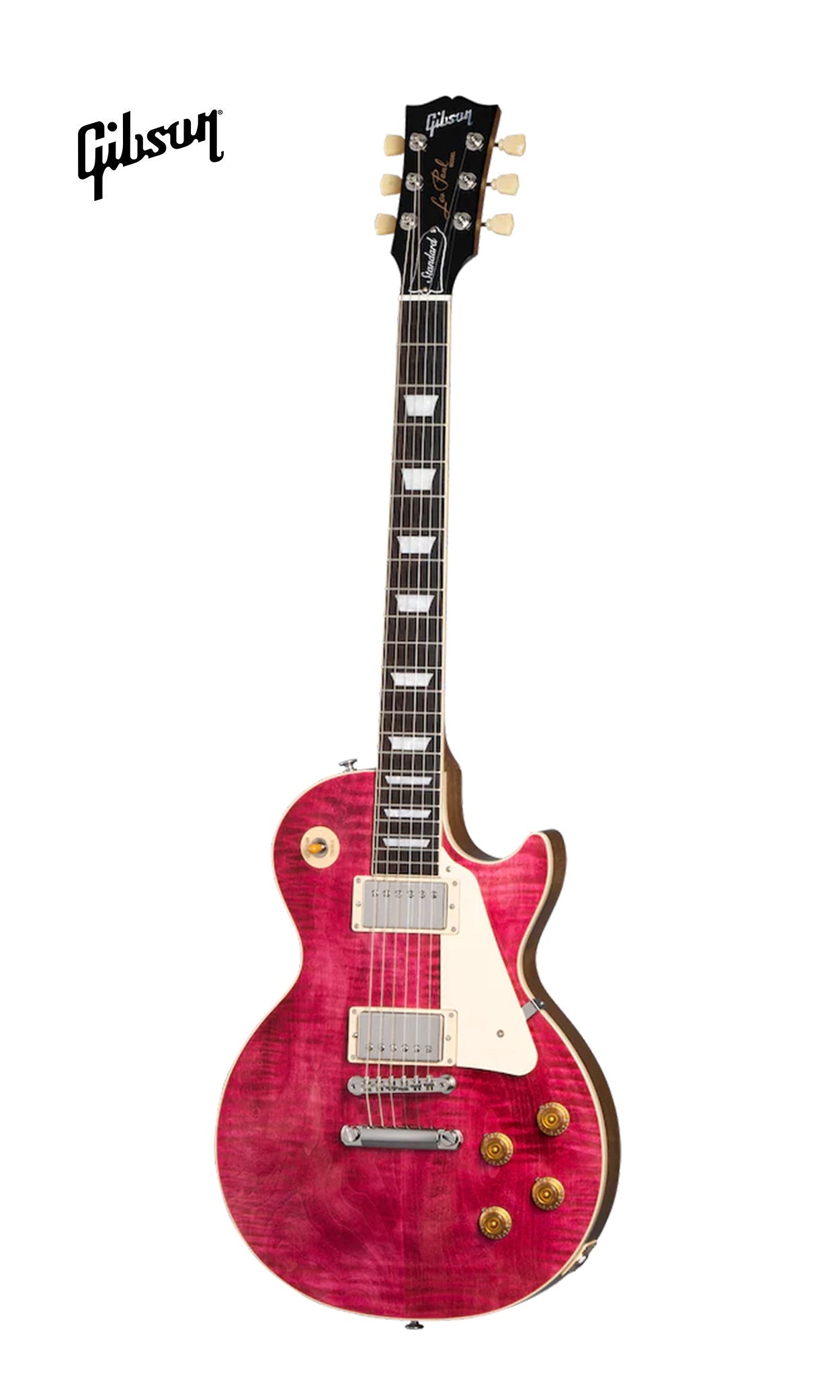 GIBSON LES PAUL STANDARD 50S FIGURED TOP ELECTRIC GUITAR - TRANS FUCHSIA