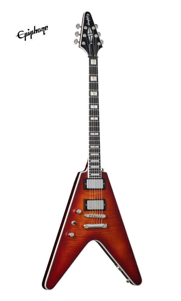 Epiphone Flying V Prophecy Left-Handed Electric Guitar with Premium Gig Bag - Aged Bengal Tiger