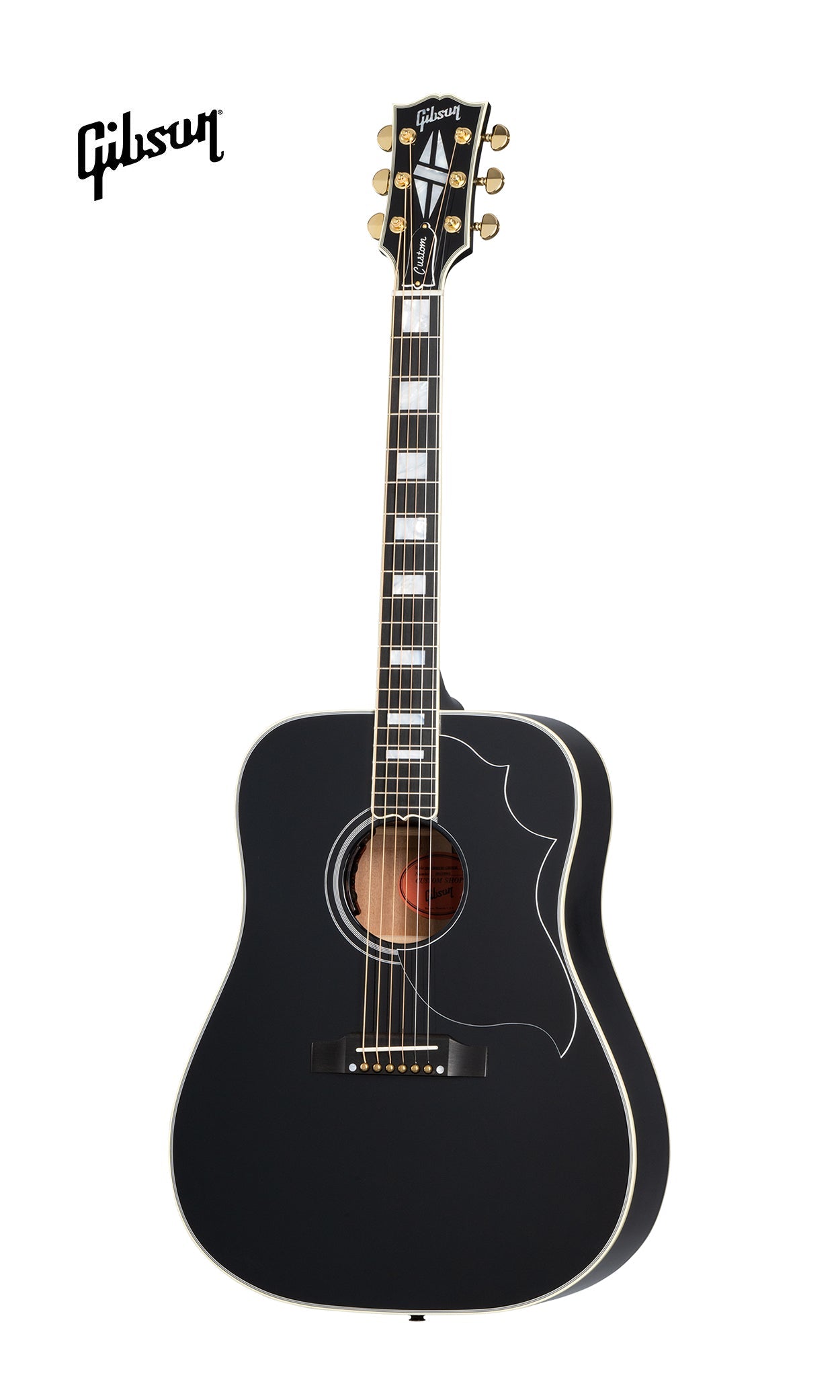 GIBSON HUMMINGBIRD CUSTOM ACOUSTIC-ELECTRIC GUITAR - EBONY