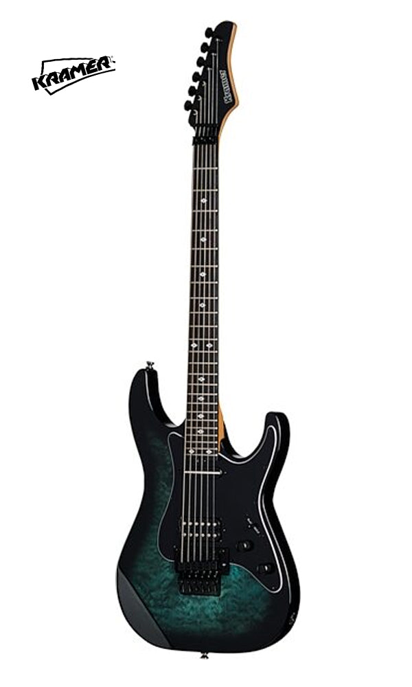 Kramer Volante Quilt HSFR Electric Guitar with Premium Bag - Aqua Burst
