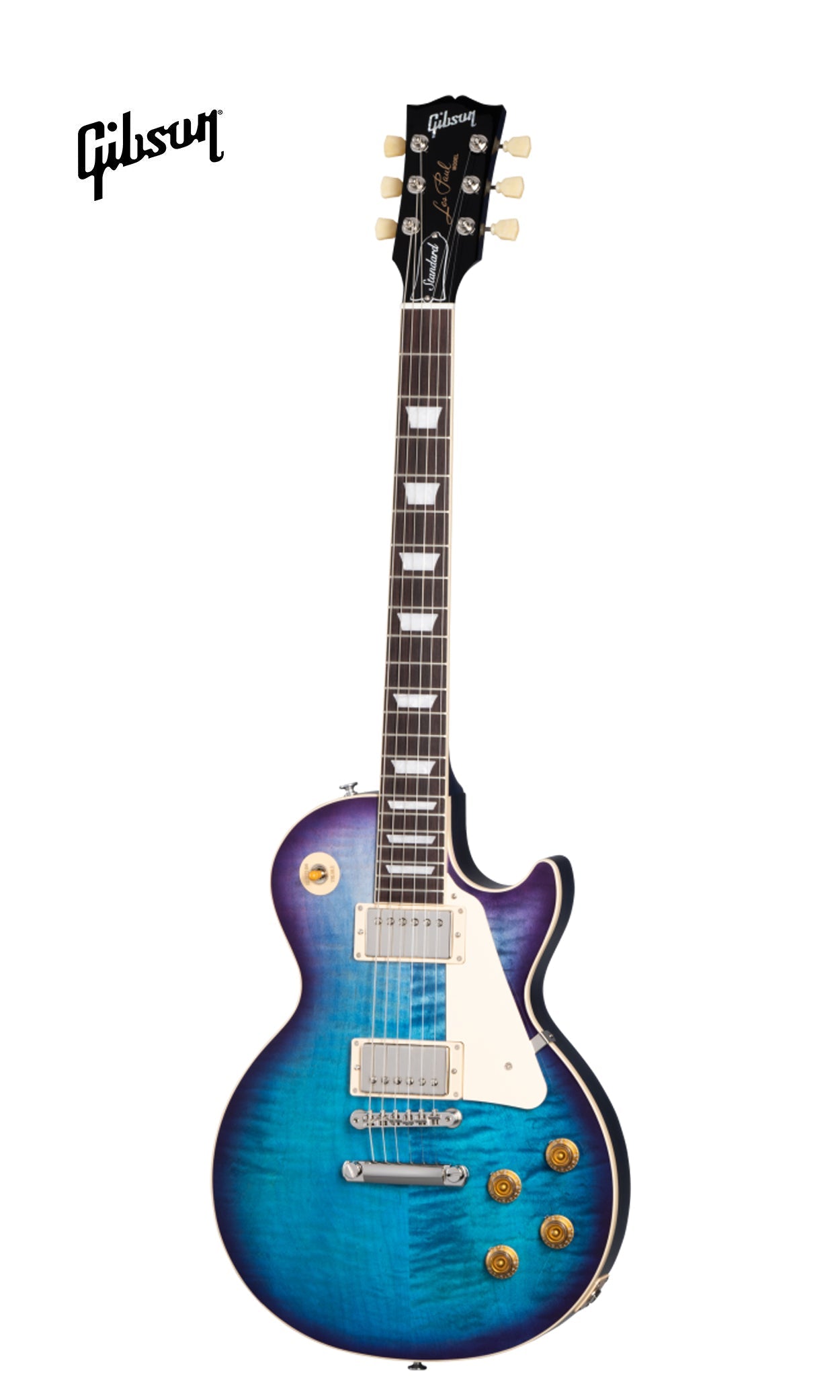 GIBSON LES PAUL STANDARD 50S FIGURED TOP ELECTRIC GUITAR - BLUEBERRY