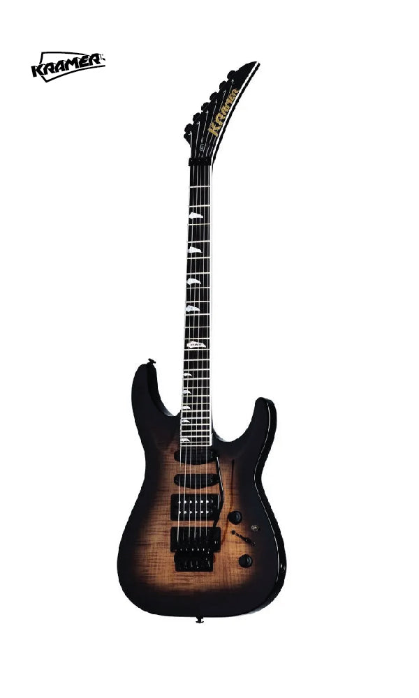 Kramer SM-1 Figured Electric Guitar - Black Denim Perimeter