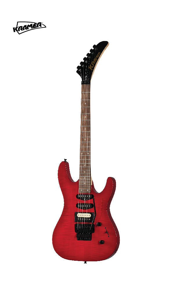 Kramer Striker Figured HSS Electric Guitar, Floyd Rose - Transparent Red