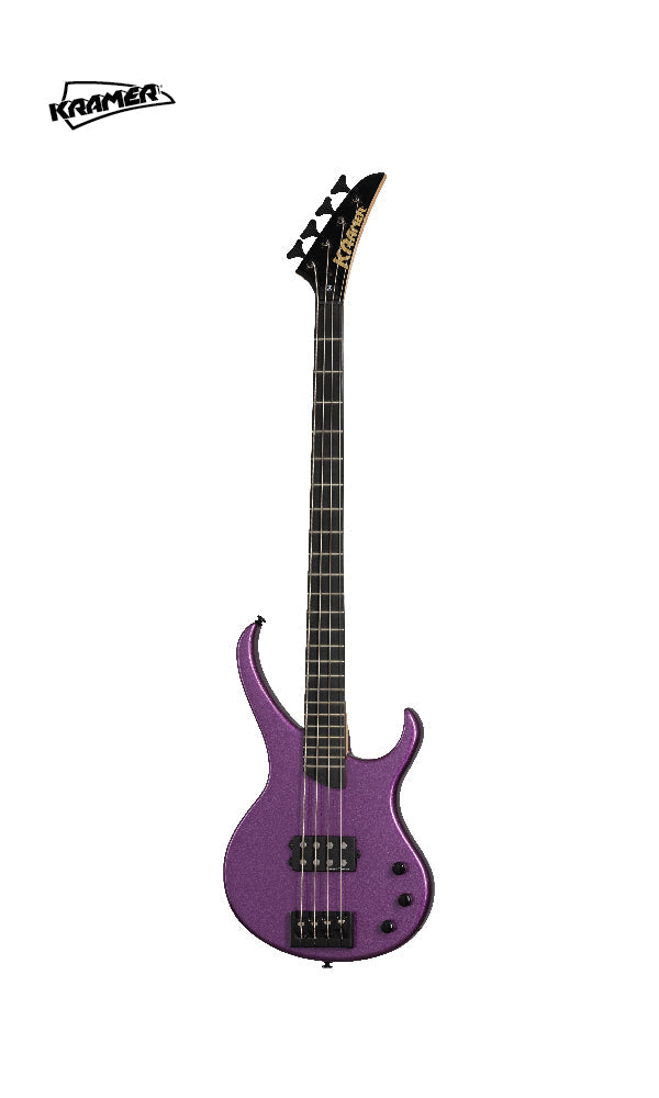 Kramer Disciple D-1 Bass Guitar - Thundercracker Purple Metalic
