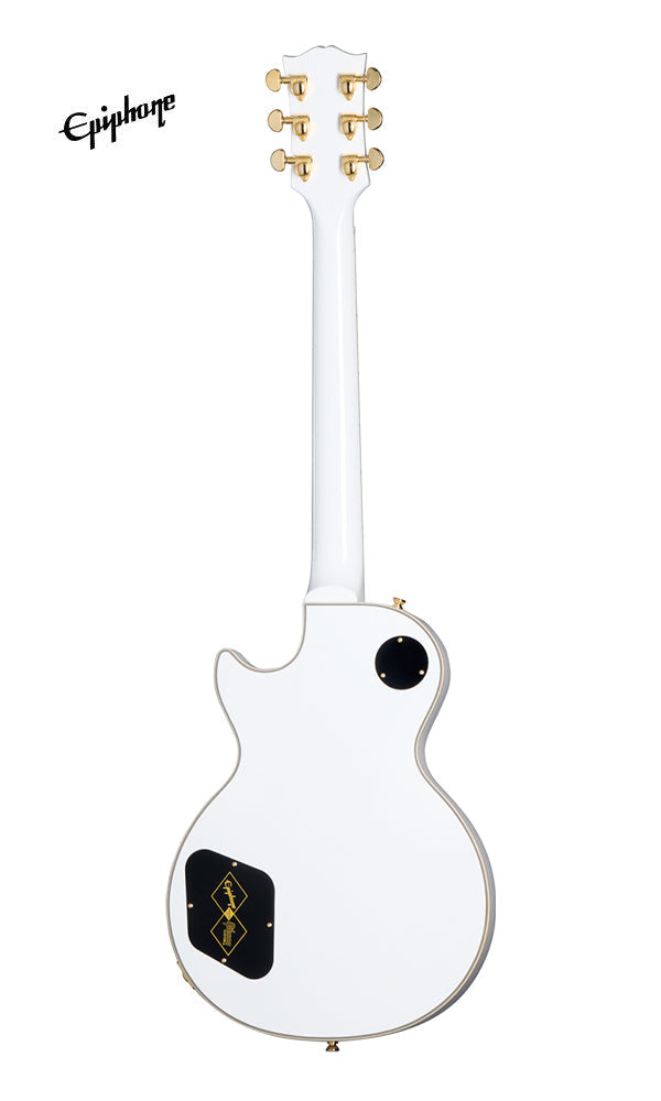 (Epiphone Inspired by Gibson Custom) Epiphone Les Paul Custom Electric Guitar - Alpine White