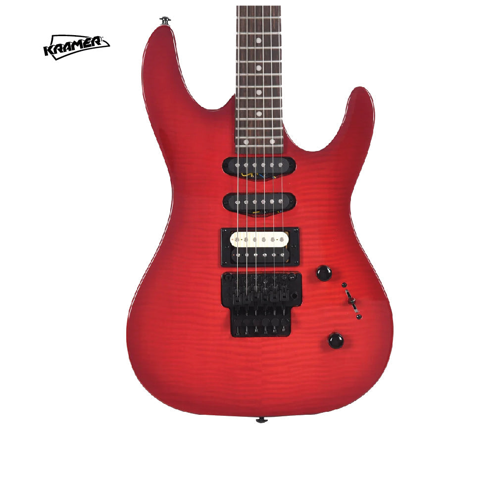 Kramer Striker Figured HSS Electric Guitar, Floyd Rose - Transparent Red