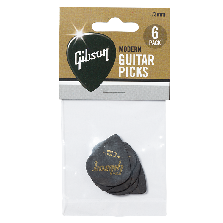 GIBSON ACCESSORIES MODERN .73MM GUITAR PICKS, 6-PACK (APRM6-73)