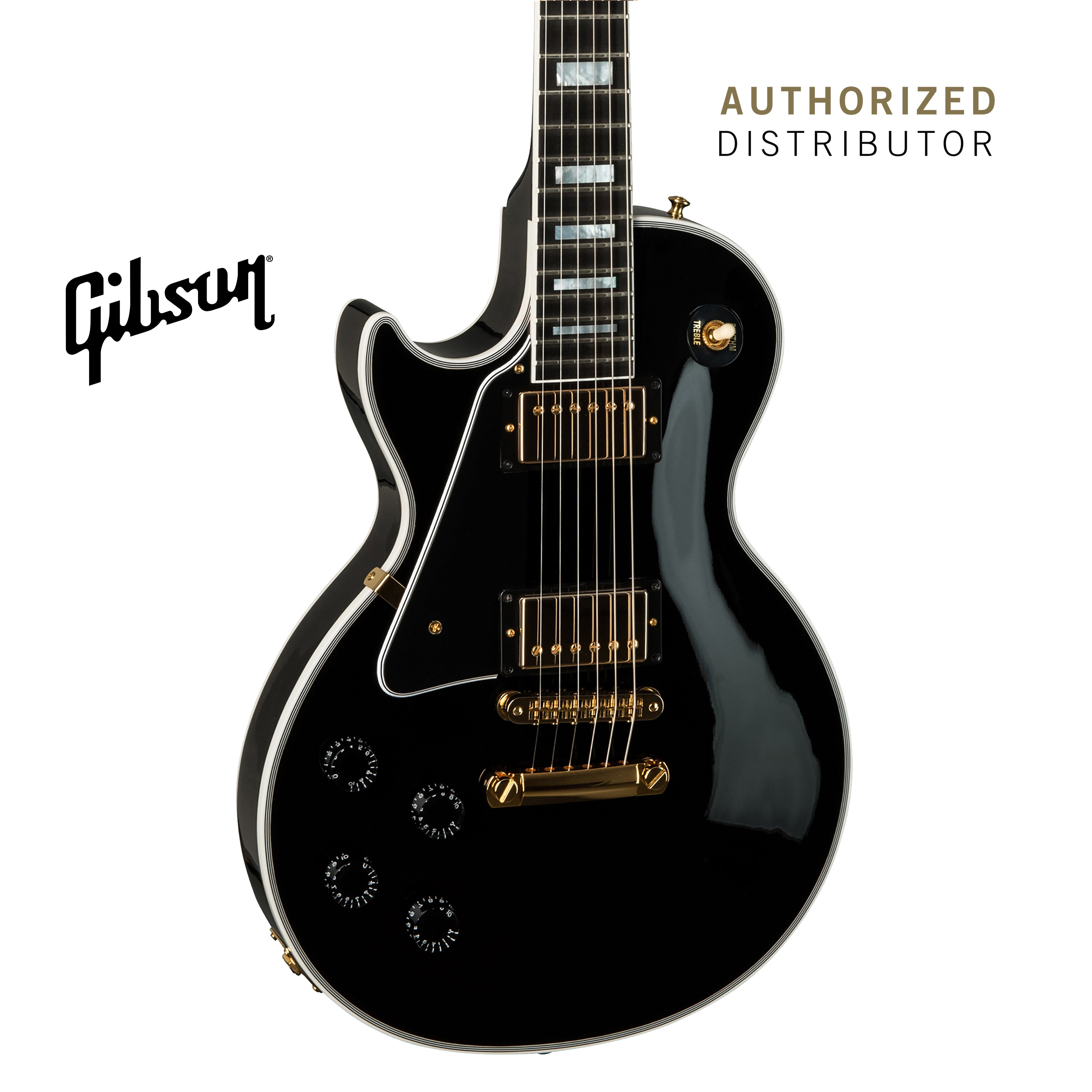 GIBSON LES PAUL CUSTOM LEFT-HANDED ELECTRIC GUITAR WITH EBONY FINGERBOARD - EBONY