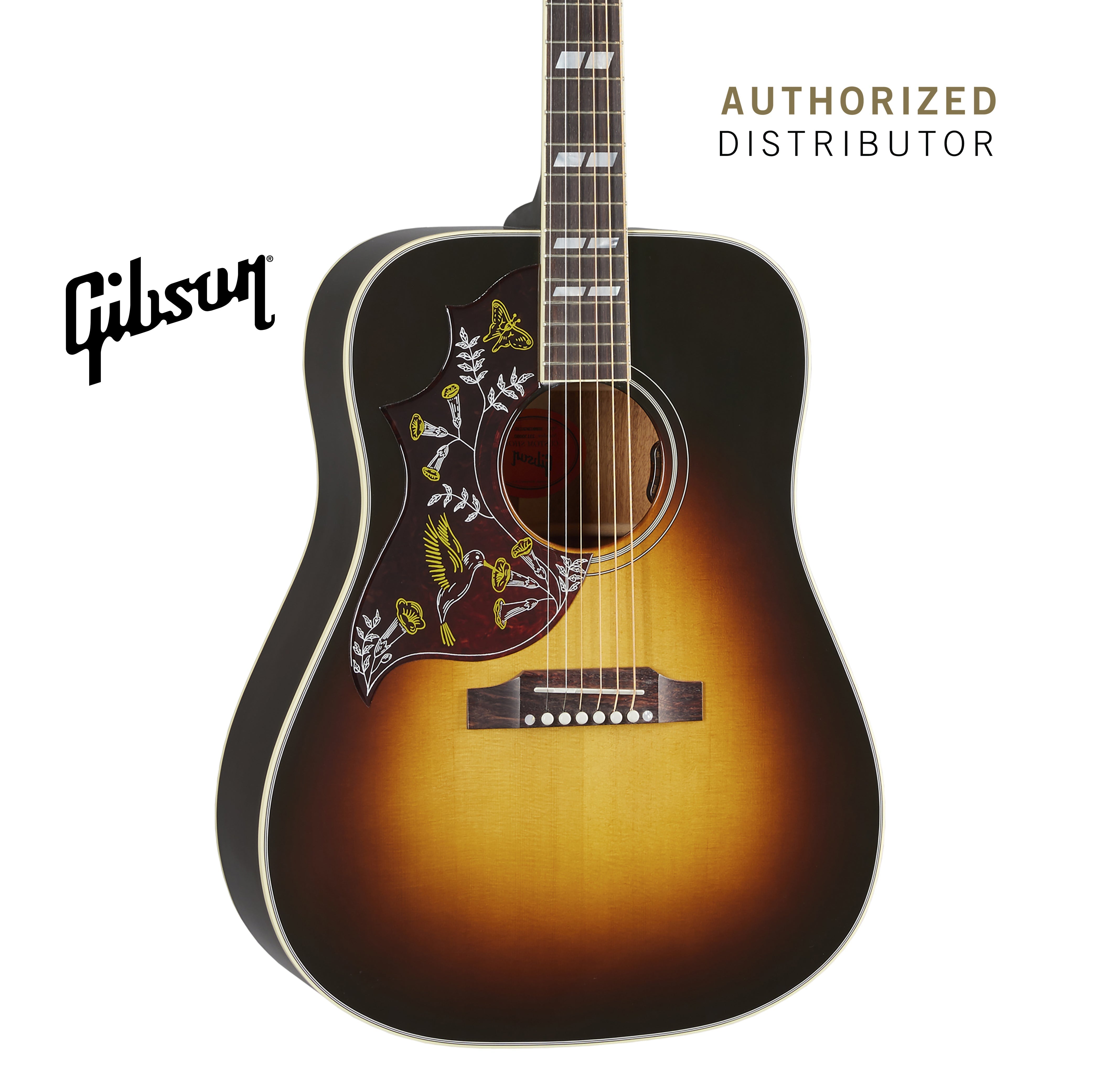GIBSON HUMMINGBIRD STANDARD LEFT-HANDED ACOUSTIC-ELECTRIC GUITAR - VINTAGE SUNBURST