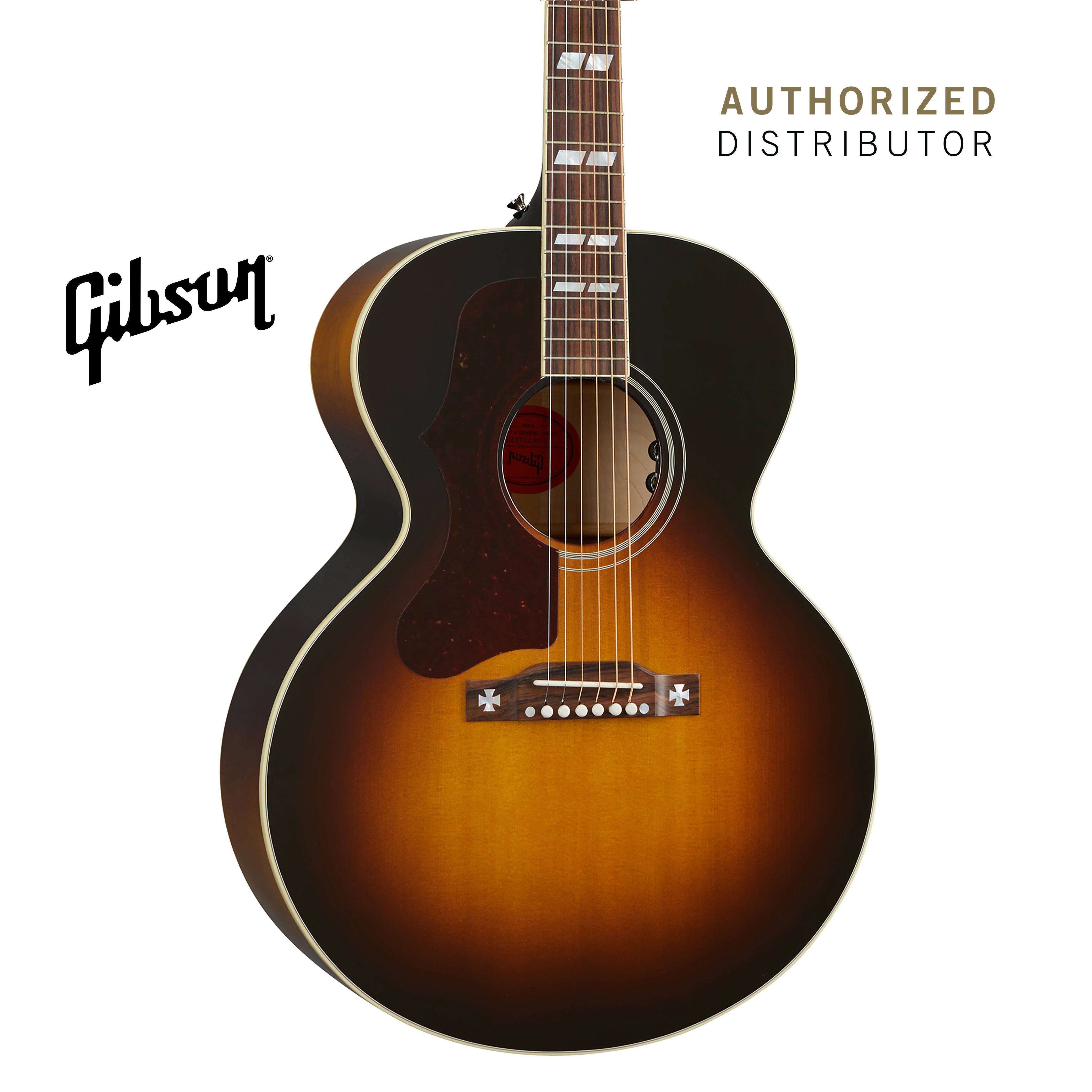 GIBSON J-185 ORIGINAL LEFT-HANDED ACOUSTIC-ELECTRIC GUITAR - VINTAGE SUNBURST