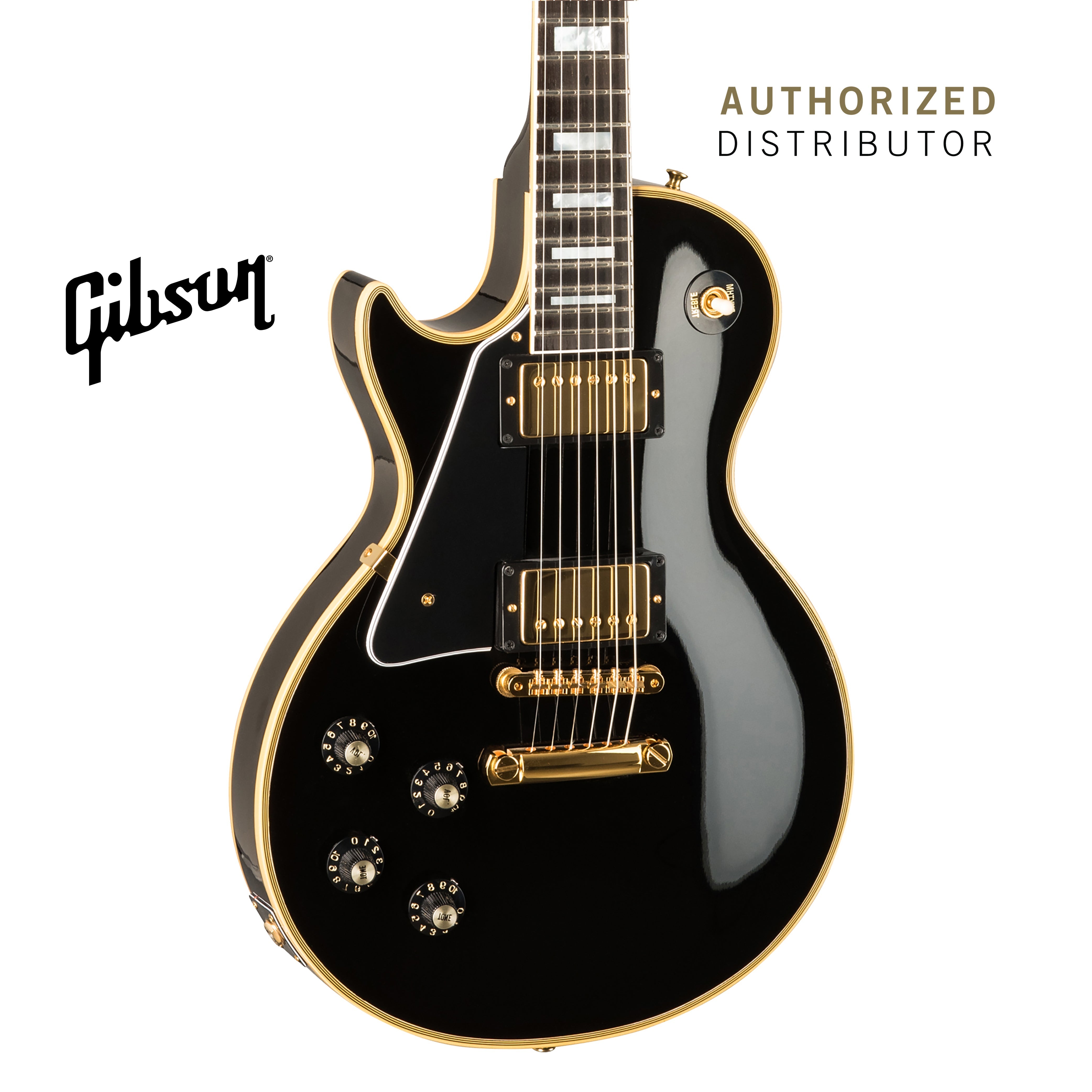 GIBSON 1968 LES PAUL CUSTOM REISSUE LEFT-HANDED ELECTRIC GUITAR - EBONY
