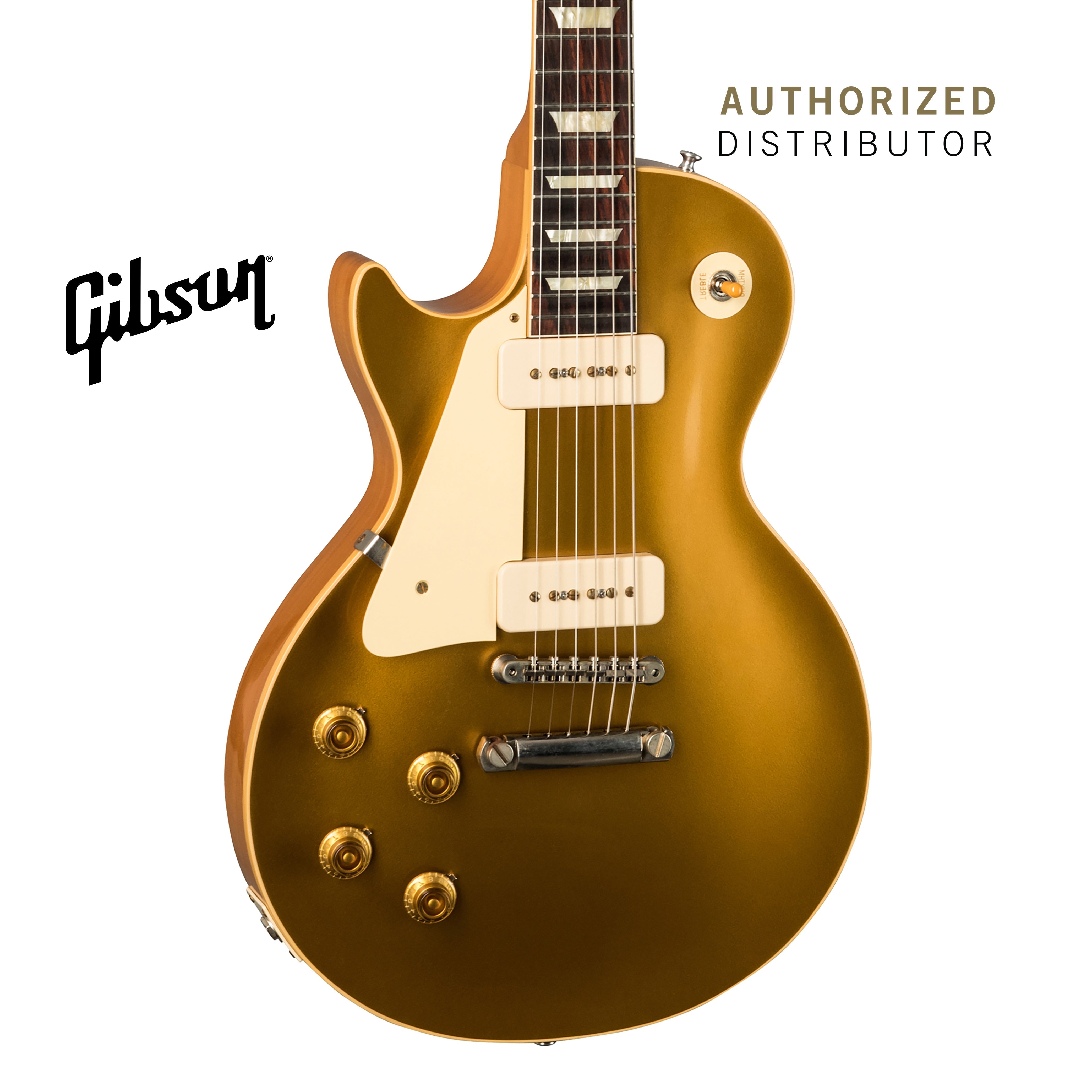 GIBSON 1956 LES PAUL GOLDTOP REISSUE VOS LEFT-HANDED ELECTRIC GUITAR - DOUBLE GOLD