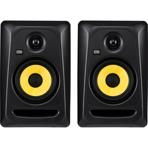KRK Classic 5 5" Powered Studio Monitor Pack w/XLR cables and foam wedge pads - Pair (CL5G3PK1)