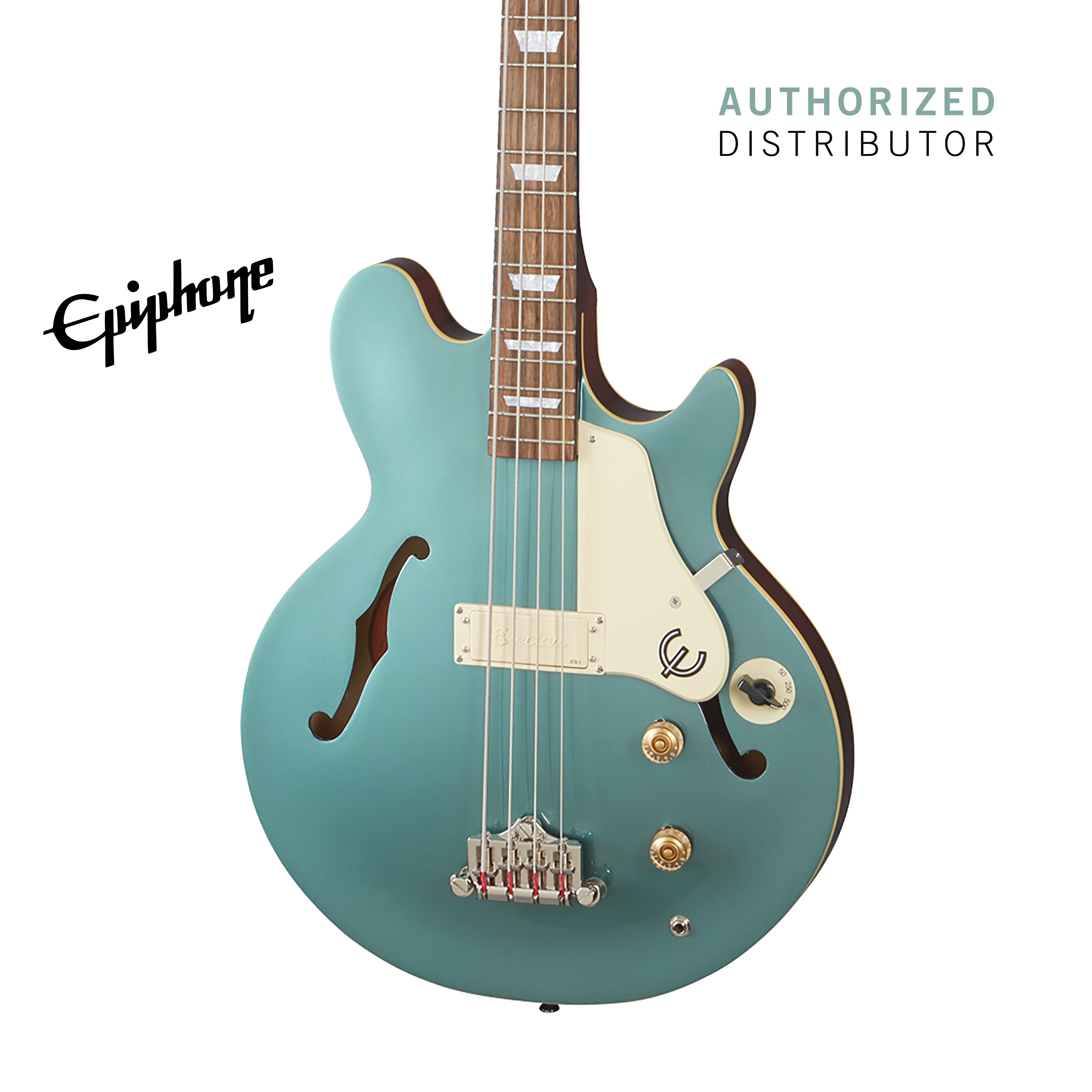 Epiphone Jack Casady Semi-Hollowbody Bass Guitar - Faded Pelham Blue
