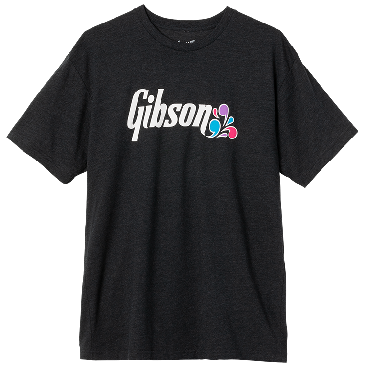 GIBSON ACCESSORIES FLORAL LOGO T-SHIRT - DARK GRAY (GA-LC-FLRT)