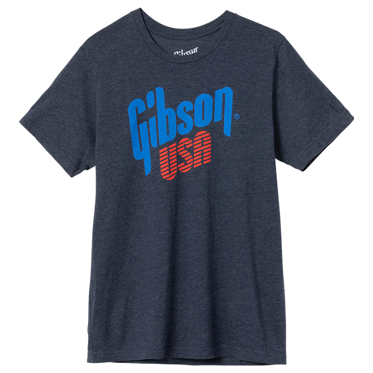 GIBSON ACCESSORIES USA LOGO T-SHIRT - NAVY (GA-LC-USATX)