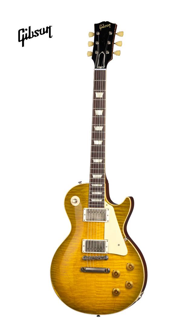 GIBSON 1959 LES PAUL STANDARD REISSUE HEAVY AGED ELECTRIC GUITAR - GREEN LEMON FADE