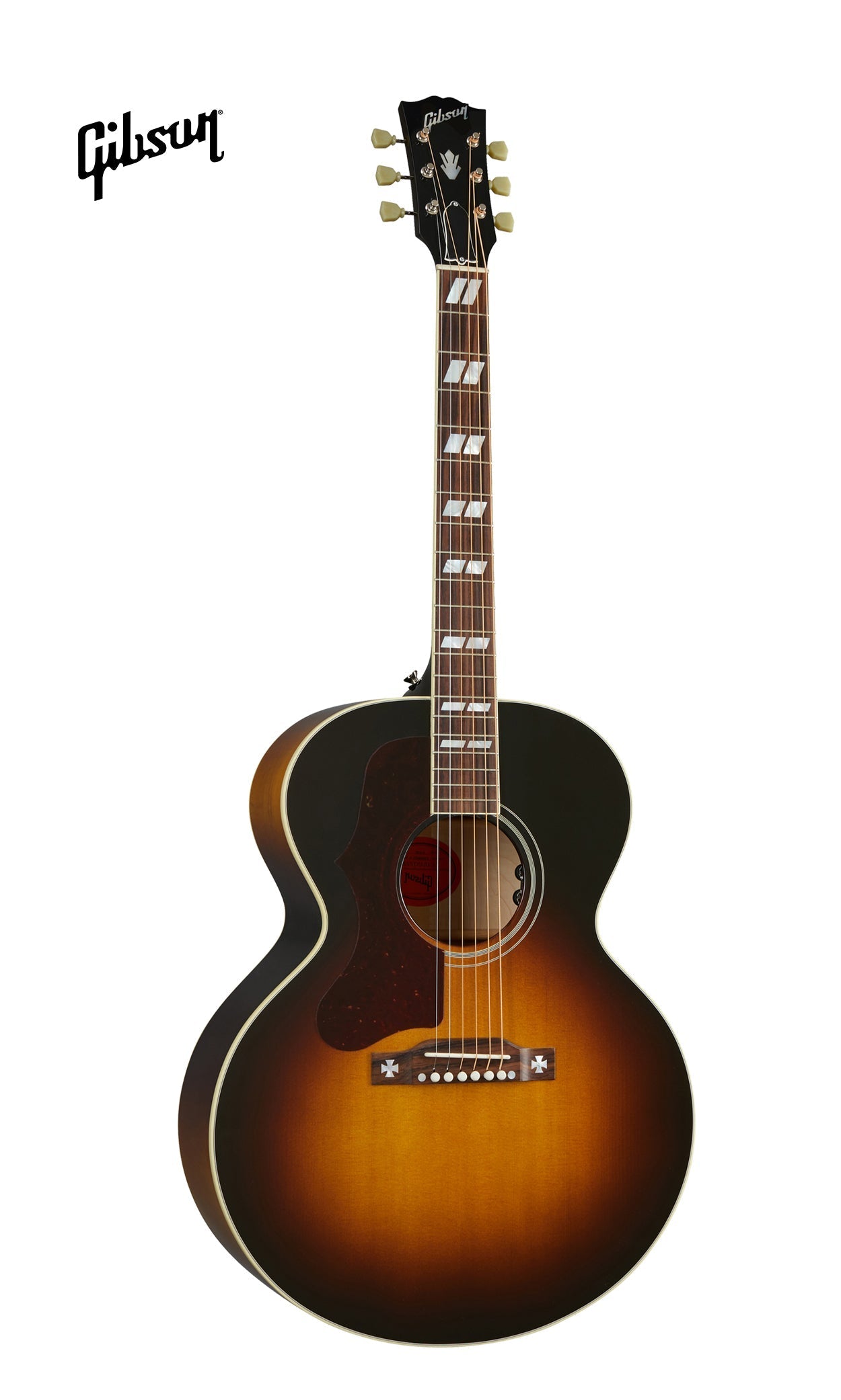 GIBSON J-185 ORIGINAL LEFT-HANDED ACOUSTIC-ELECTRIC GUITAR - VINTAGE SUNBURST