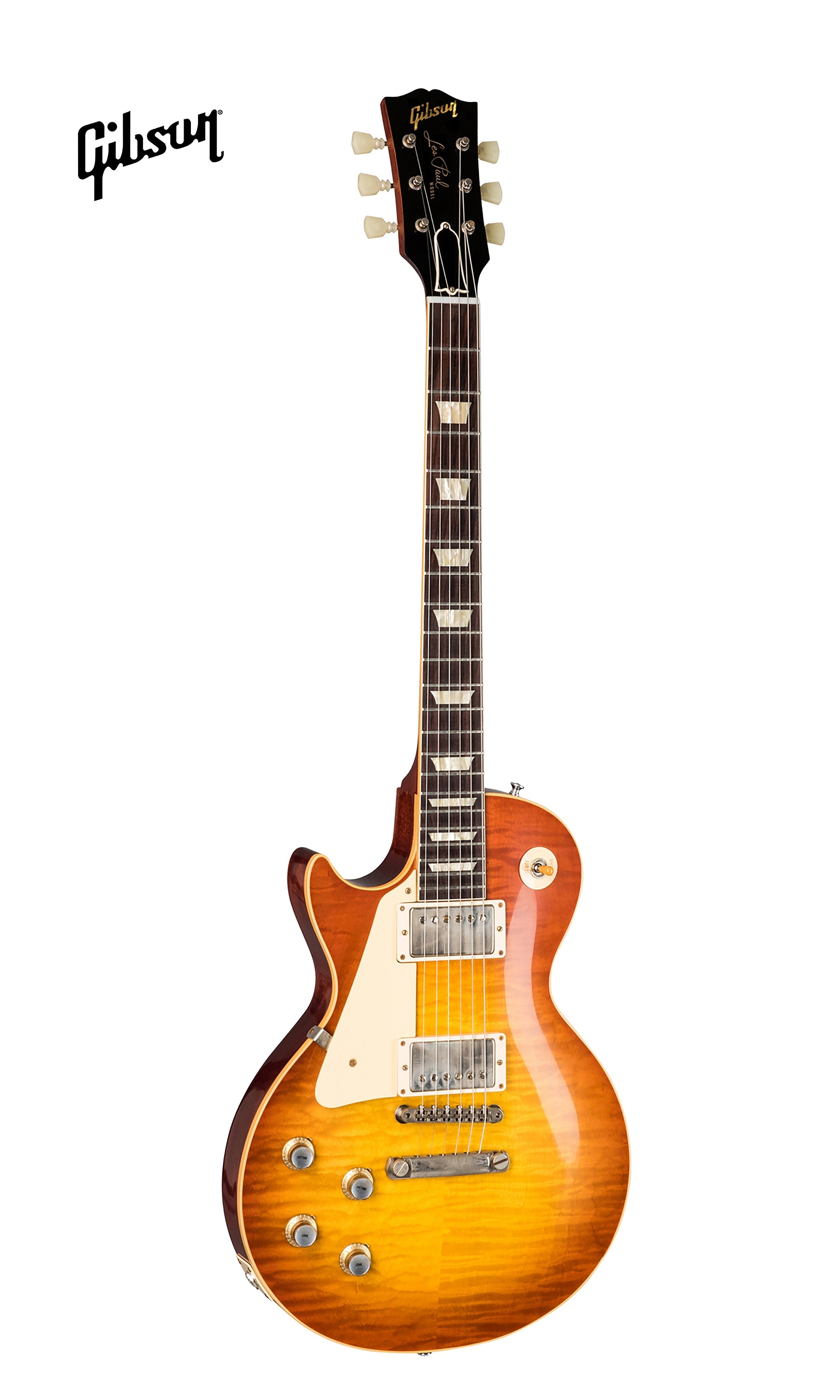GIBSON 1960 LES PAUL STANDARD REISSUE VOS LEFT-HANDED ELECTRIC GUITAR - TANGERINE BURST