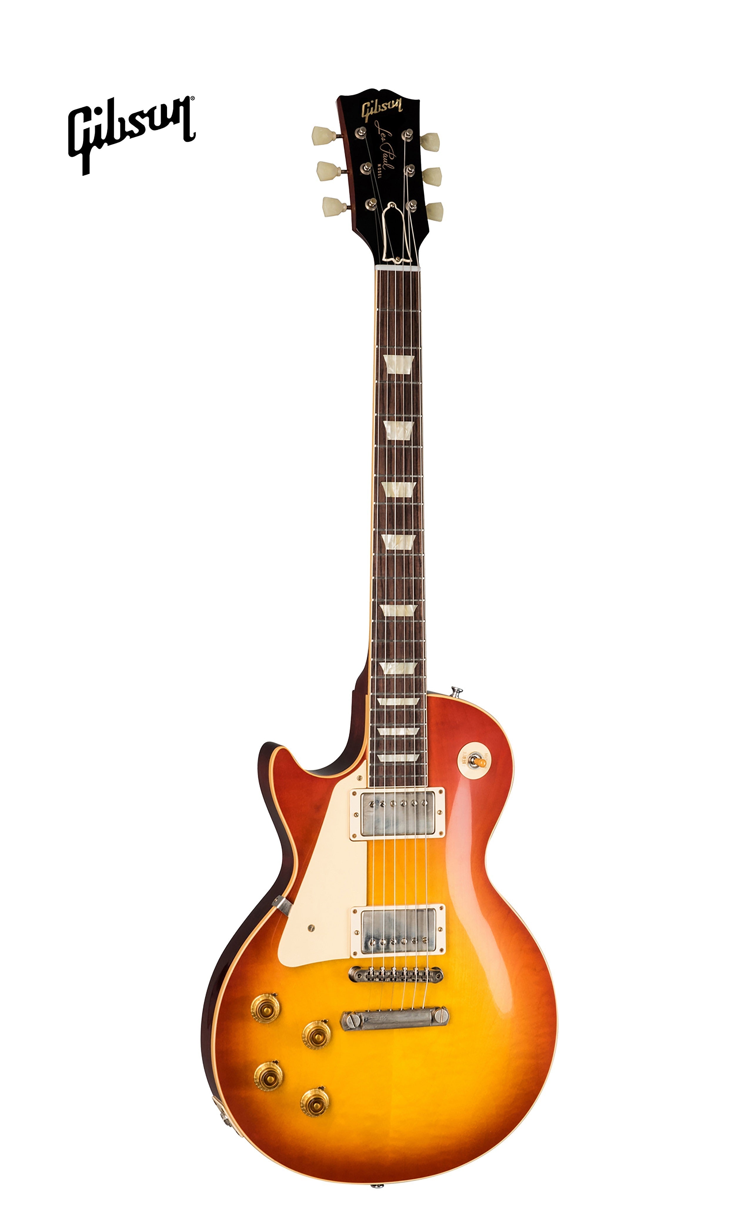 GIBSON 1958 LES PAUL STANDARD REISSUE VOS LEFT-HANDED ELECTRIC GUITAR - WASHED CHERRY SUNBURST