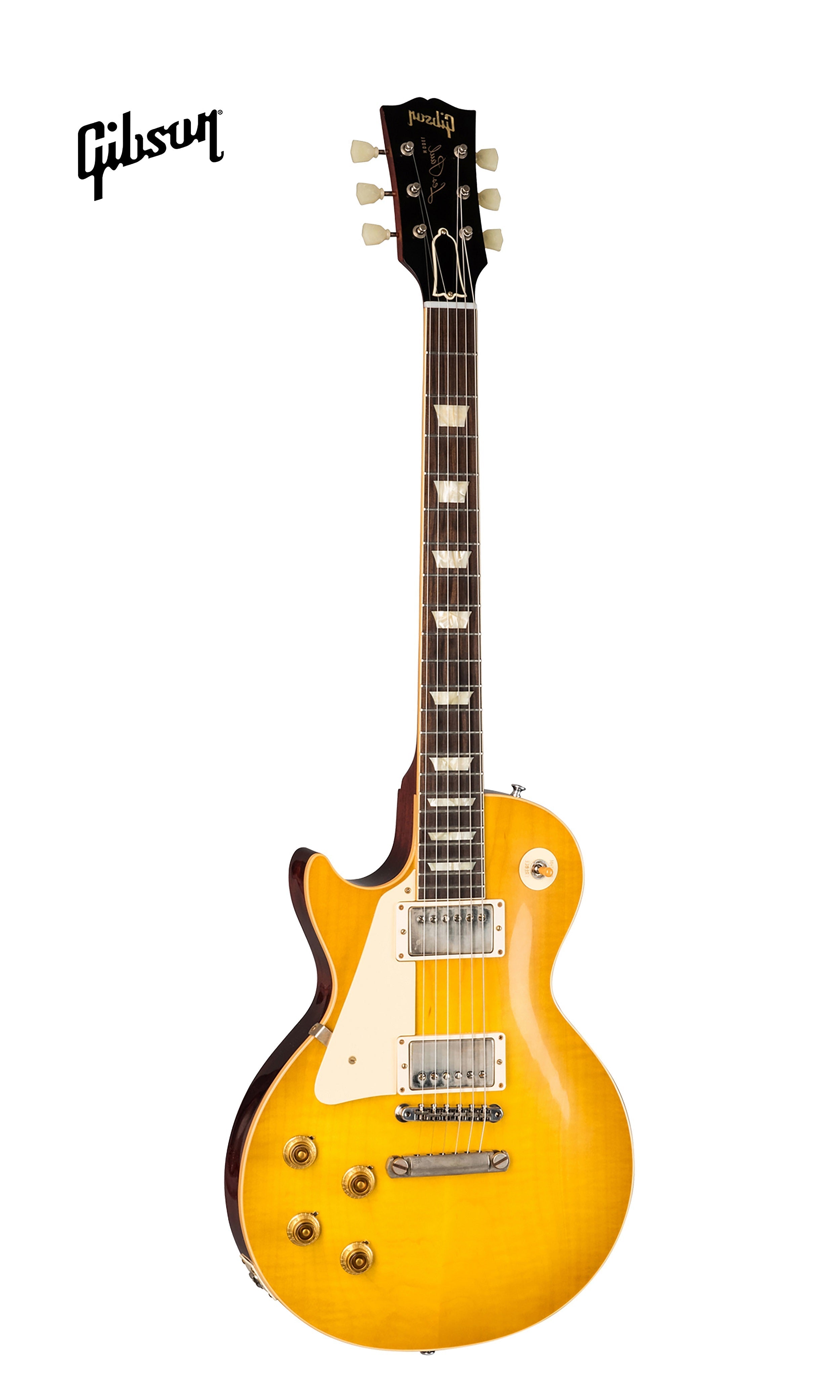 GIBSON 1958 LES PAUL STANDARD REISSUE VOS LEFT-HANDED ELECTRIC GUITAR - LEMON BURST
