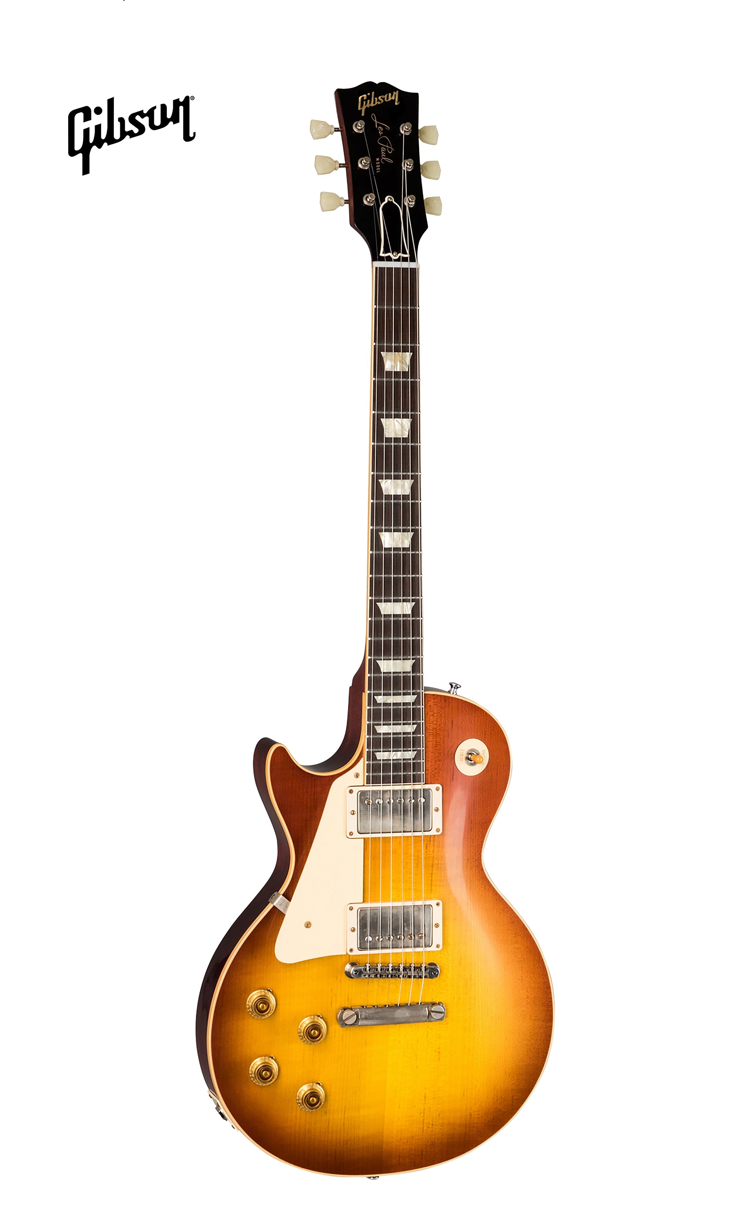 GIBSON 1958 LES PAUL STANDARD REISSUE VOS LEFT-HANDED ELECTRIC GUITAR - ICED TEA BURST