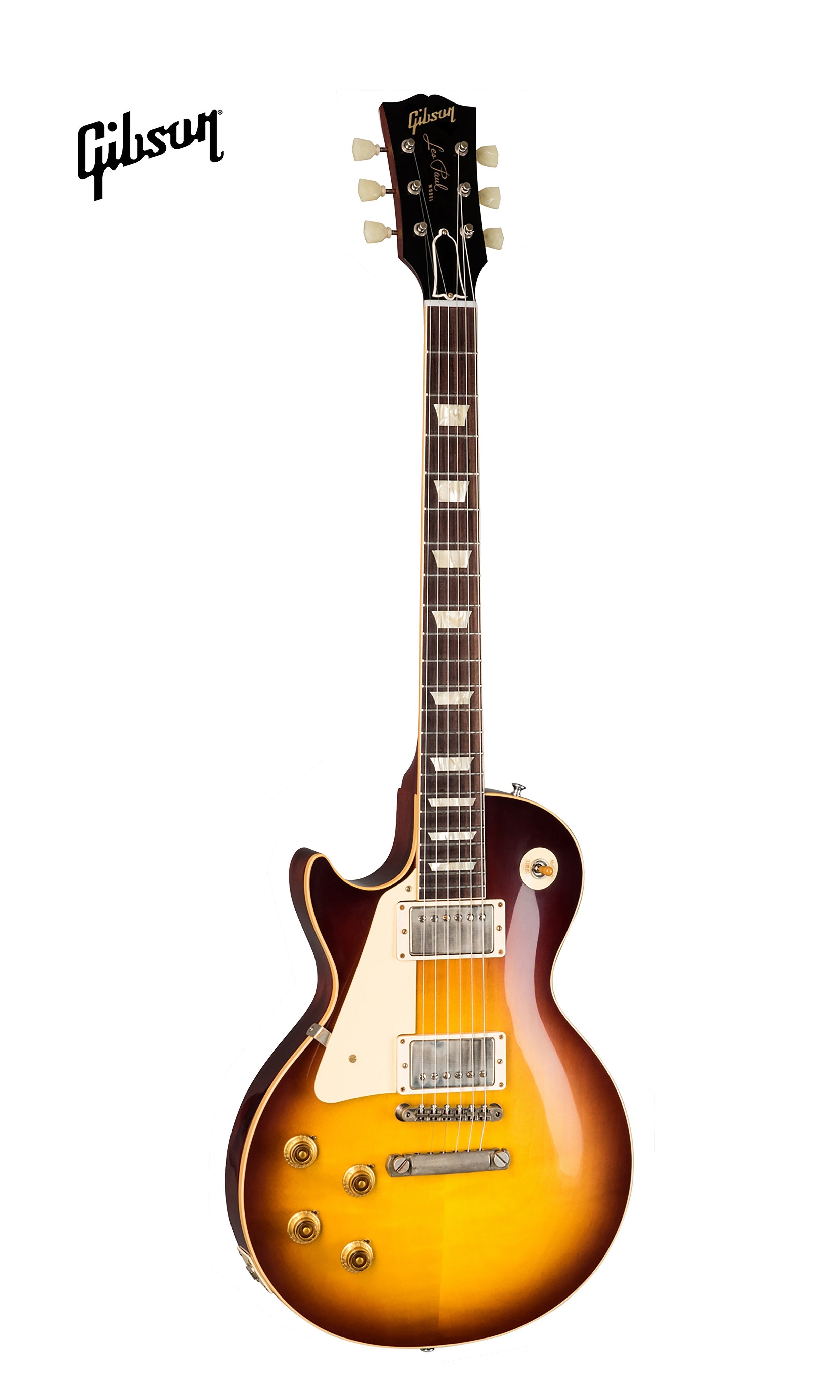 GIBSON 1958 LES PAUL STANDARD REISSUE VOS LEFT-HANDED ELECTRIC GUITAR - BOURBON BURST