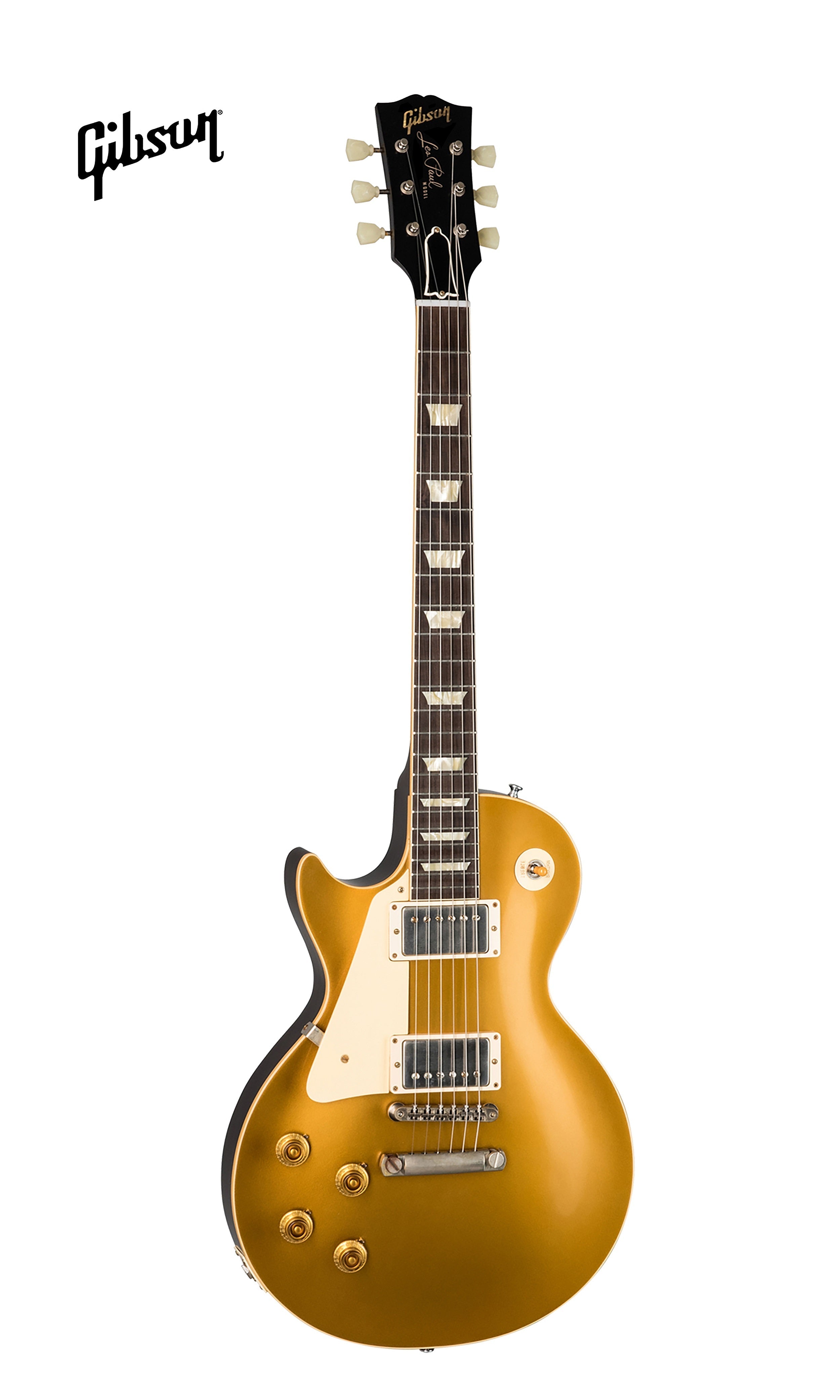 GIBSON 1957 LES PAUL GOLDTOP DARKBACK REISSUE VOS LEFT-HANDED ELECTRIC GUITAR - DOUBLE GOLD