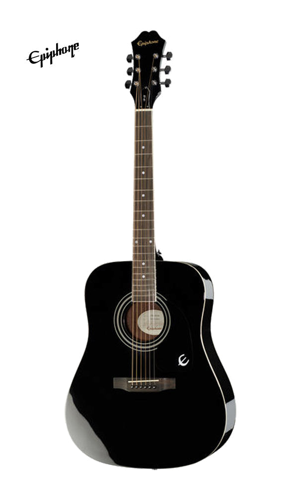 Epiphone DR-100 Dreadnought Acoustic Guitar - Ebony (DR100)