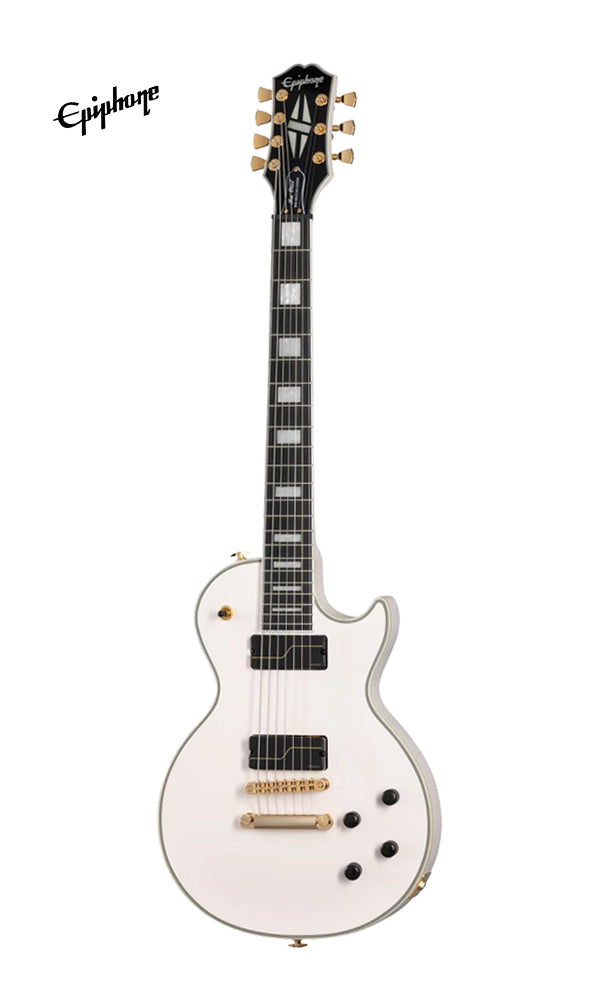 Epiphone Matt Heafy Les Paul Custom Origins 7-String Electric Guitar, Case Included - Bone White