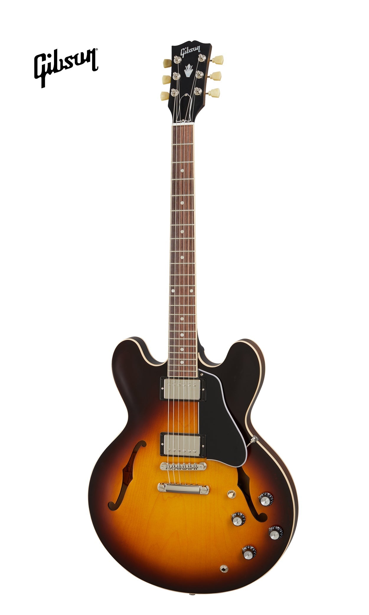 GIBSON ES-335 SATIN SEMI-HOLLOWBODY ELECTRIC GUITAR - SATIN VINTAGE BURST