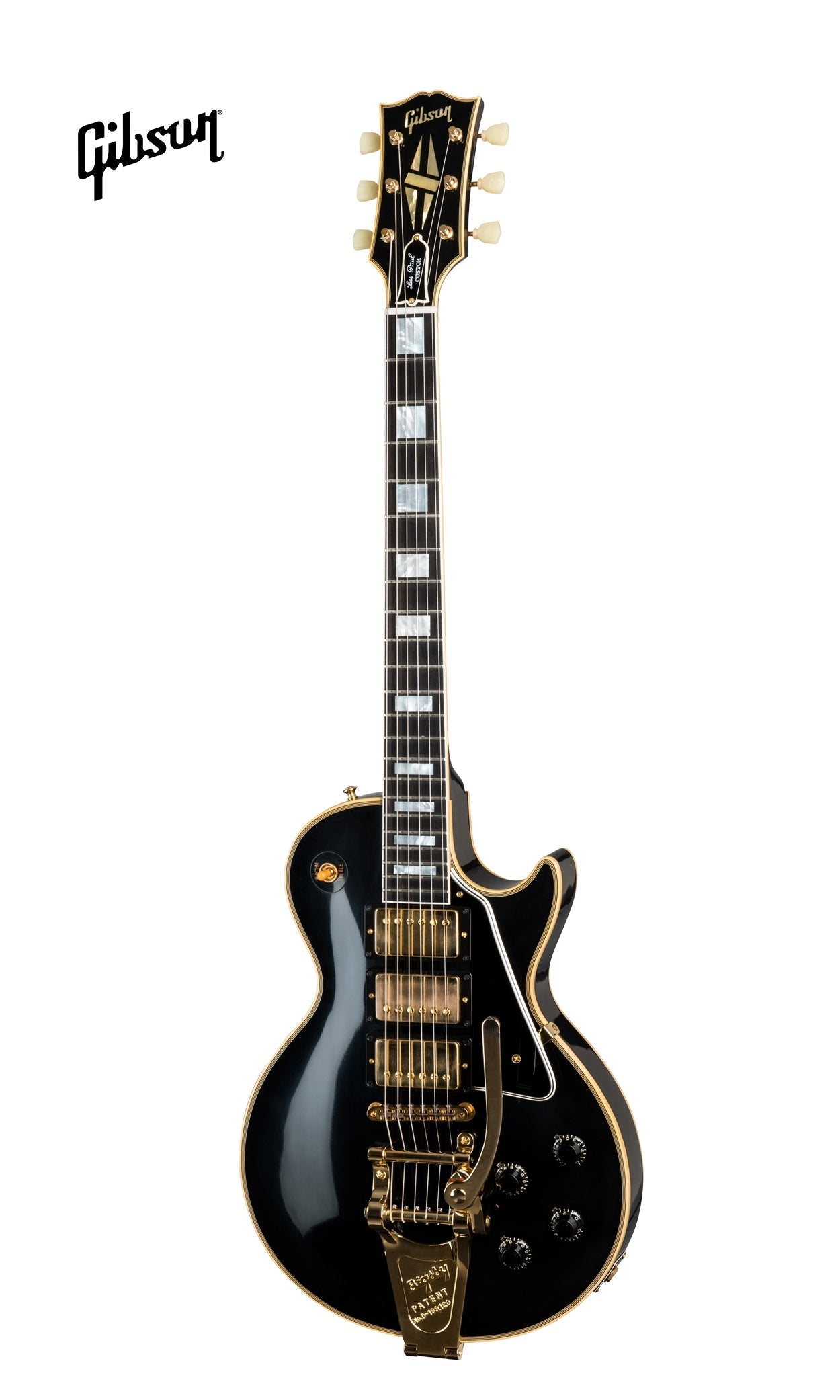 GIBSON 1957 LES PAUL CUSTOM REISSUE 3-PICKUP BIGSBY VOS ELECTRIC GUITAR - EBONY