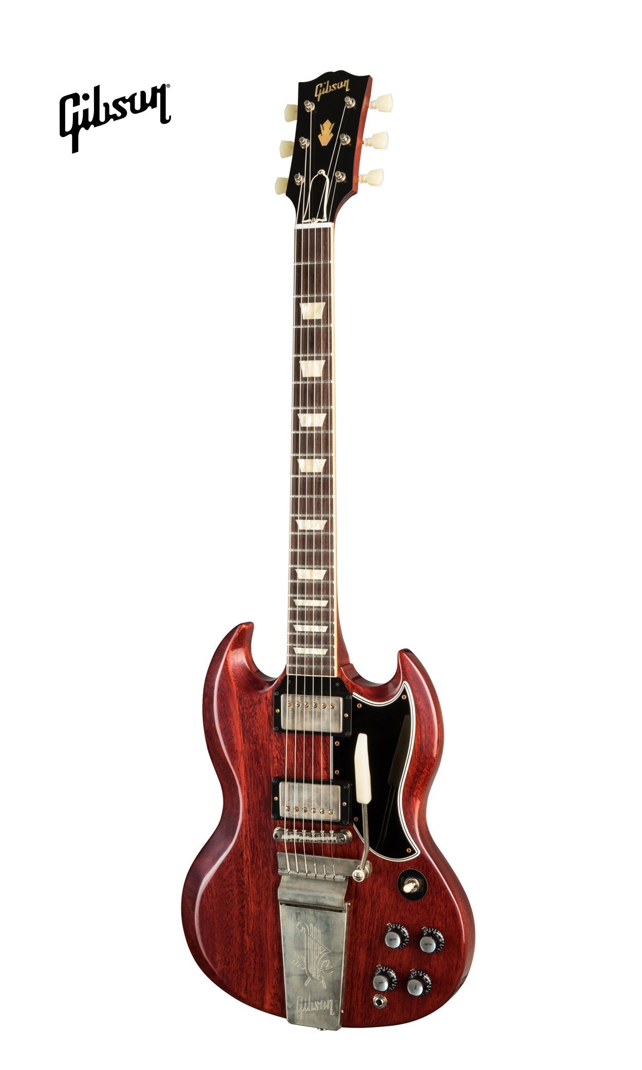 GIBSON 1964 SG STANDARD REISSUE WITH MAESTRO VIBROLA VOS ELECTRIC GUITAR - CHERRY RED