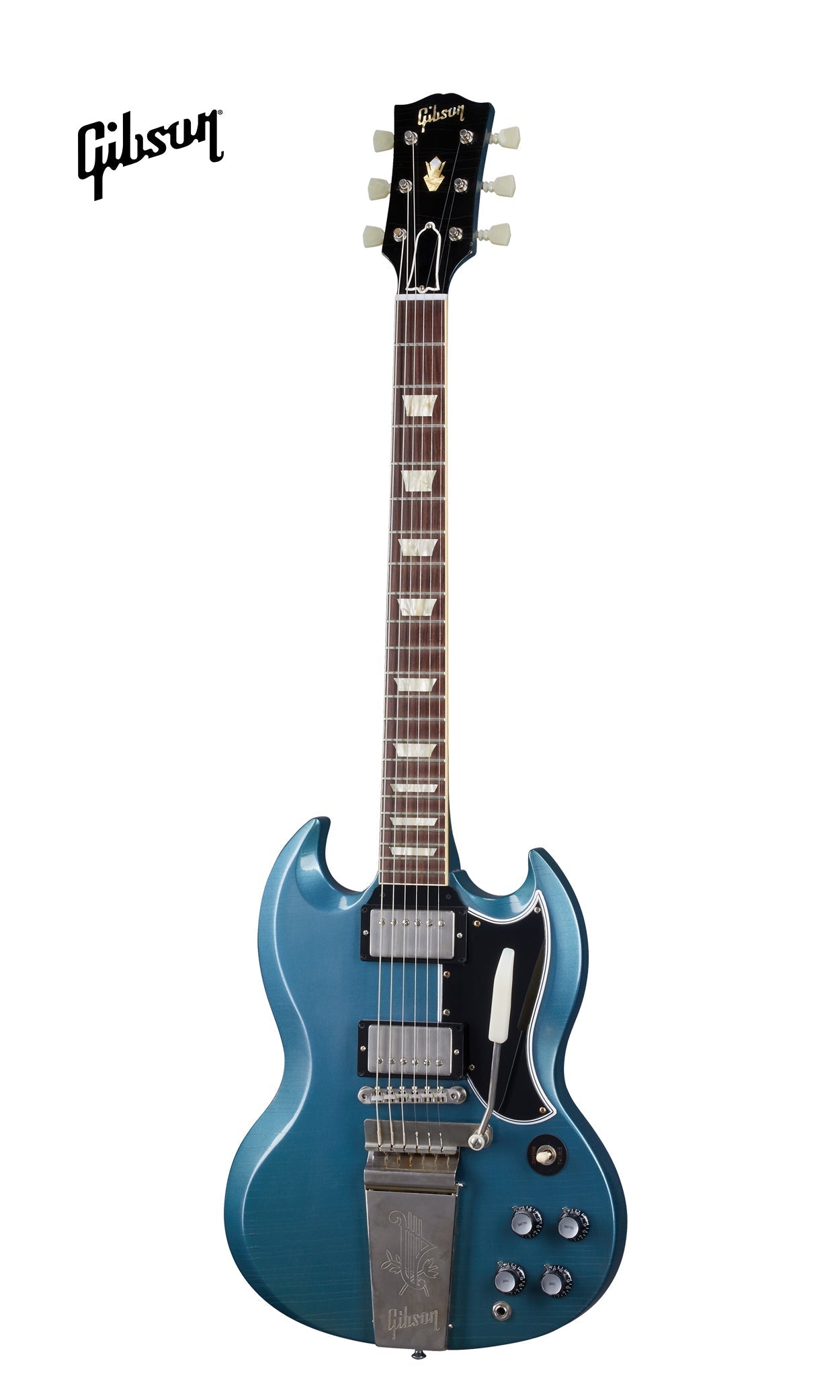 GIBSON 1964 SG STANDARD REISSUE W/ MAESTRO ULTRA LIGHT AGED ELECTRIC GUITAR - PELHAM BLUE