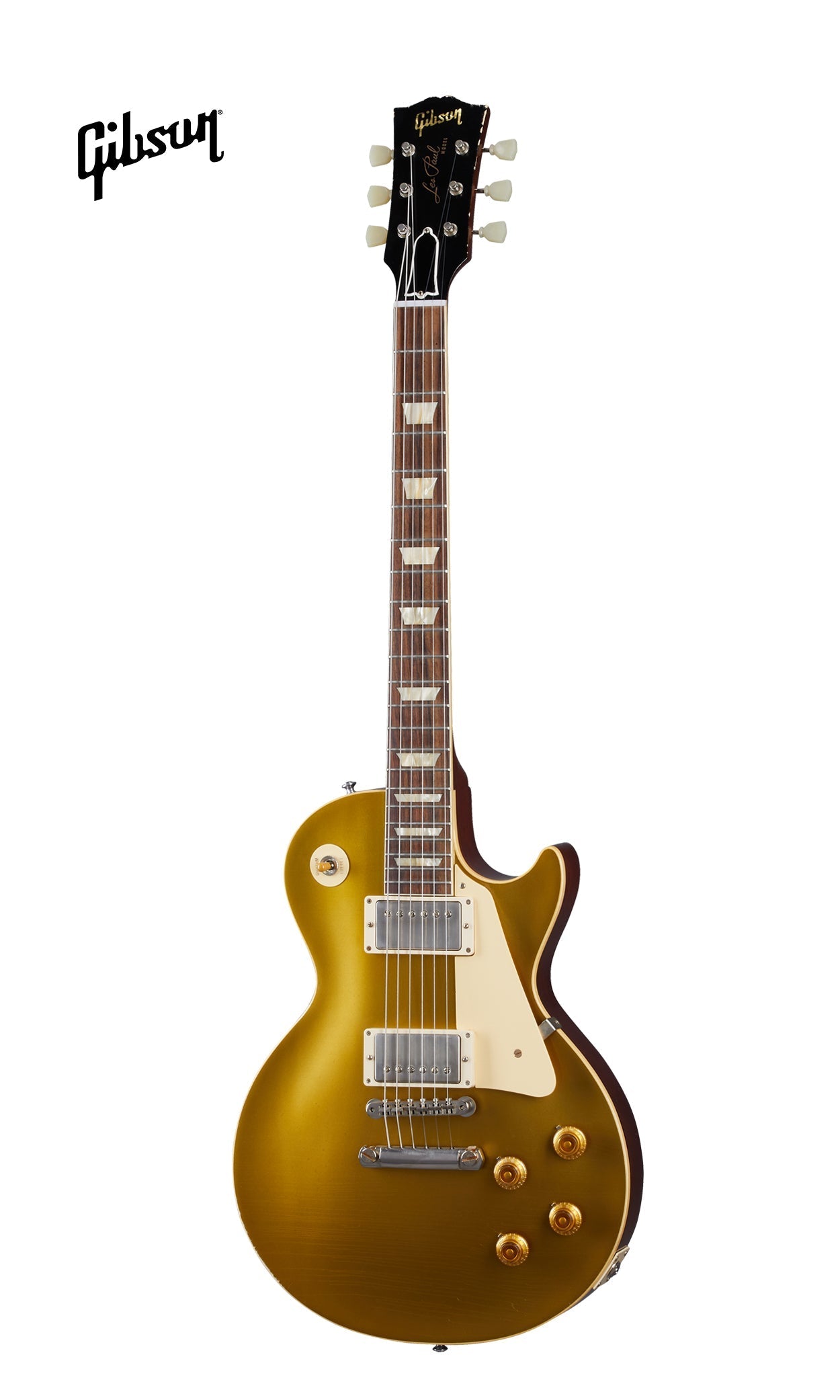 GIBSON 1957 LES PAUL GOLDTOP DARKBACK REISSUE LIGHT AGED ELECTRIC GUITAR - DOUBLE GOLD