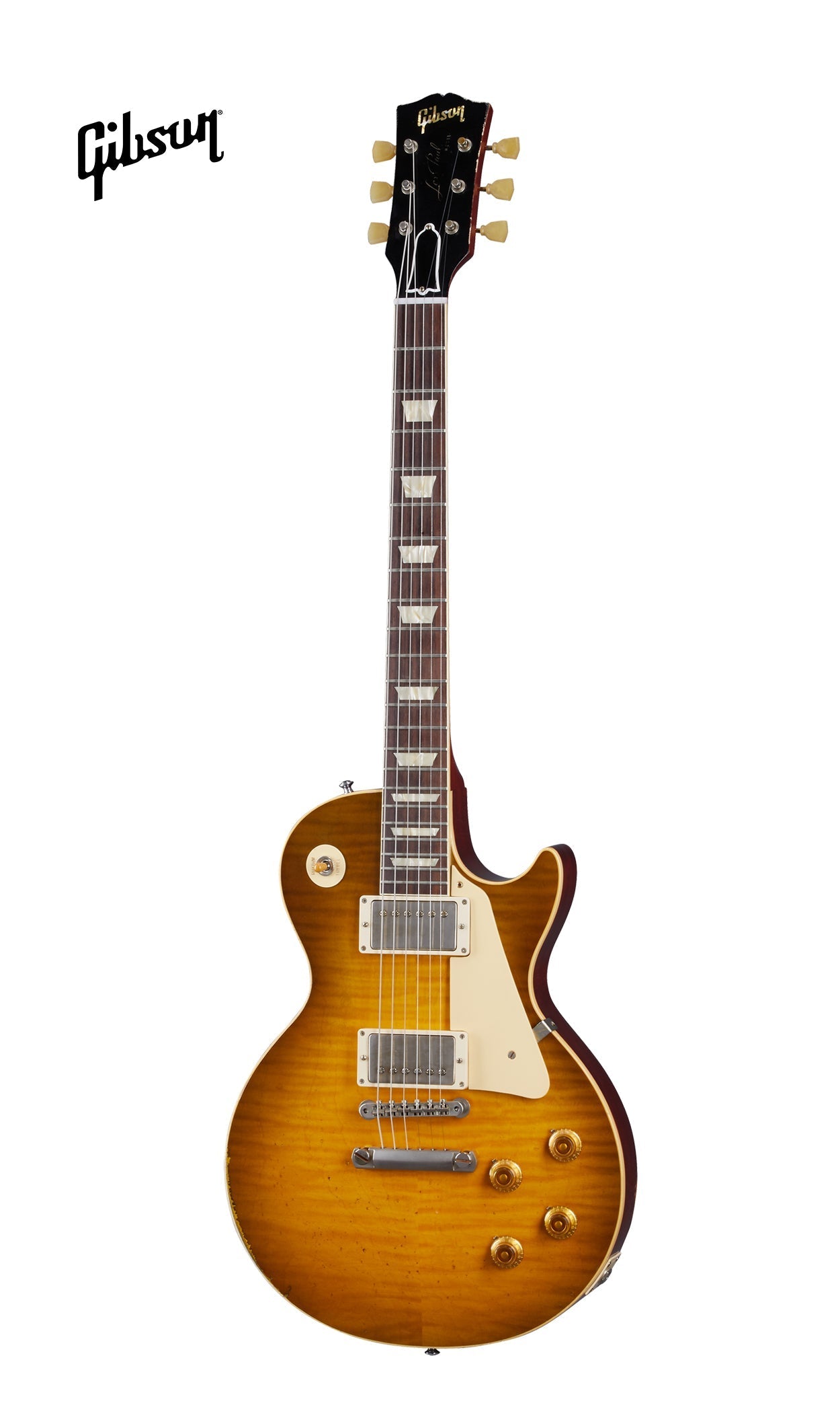 GIBSON 1959 LES PAUL STANDARD REISSUE HEAVY AGED ELECTRIC GUITAR - GOLDEN POPPY BURST