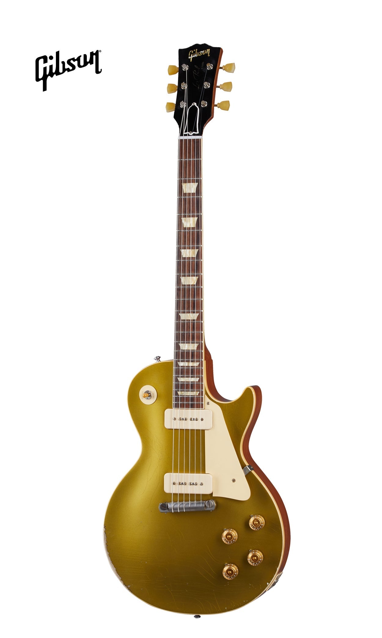 GIBSON 1954 LES PAUL GOLDTOP REISSUE HEAVY AGED ELECTRIC GUITAR - DOUBLE GOLD