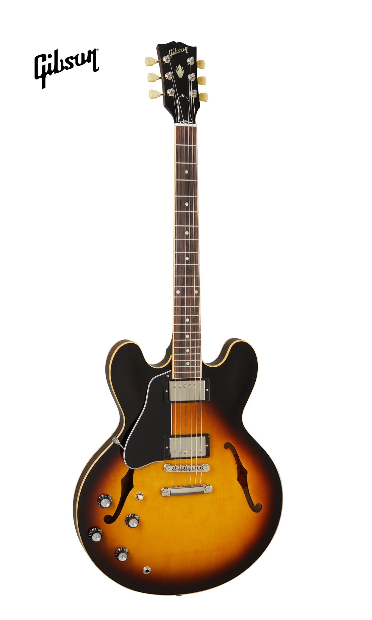 GIBSON ES-335 LEFT-HANDED SEMI-HOLLOWBODY ELECTRIC GUITAR - VINTAGE BURST