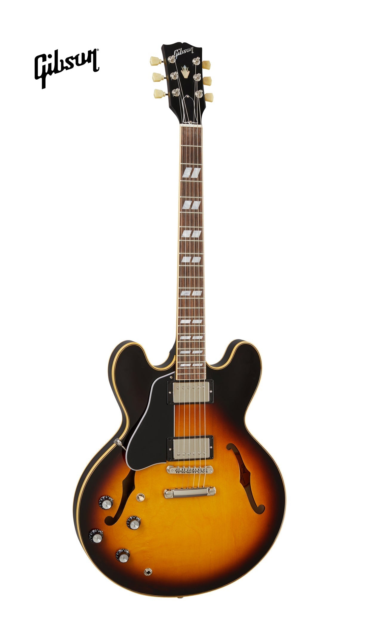 GIBSON ES-345 LEFT-HANDED SEMI-HOLLOWBODY ELECTRIC GUITAR - VINTAGE BURST