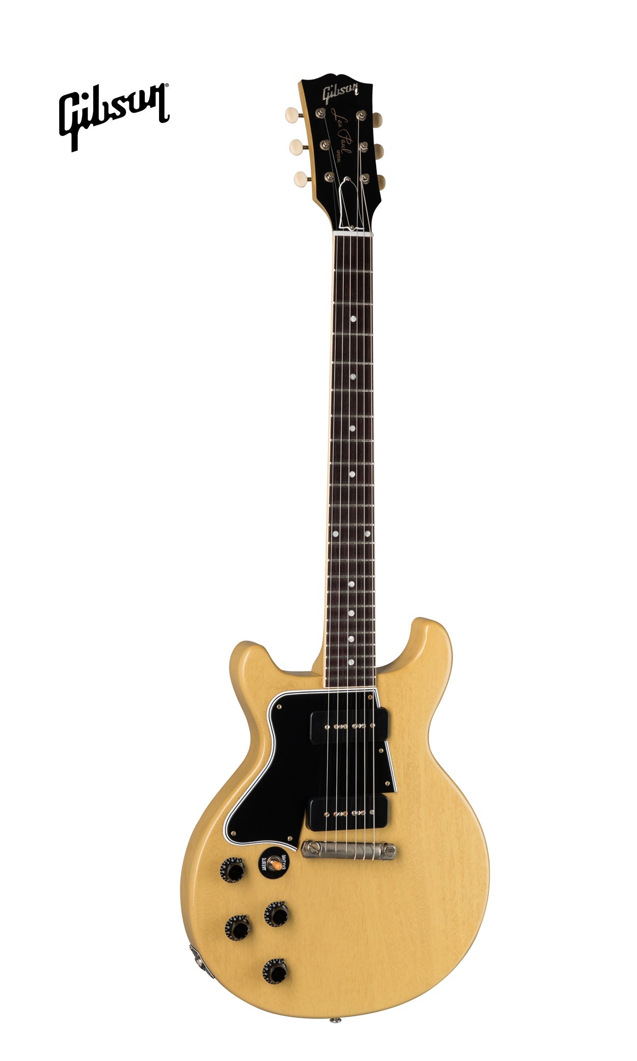 GIBSON 1960 LES PAUL SPECIAL DOUBLE CUT REISSUE VOS LEFT-HANDED ELECTRIC GUITAR - TV YELLOW