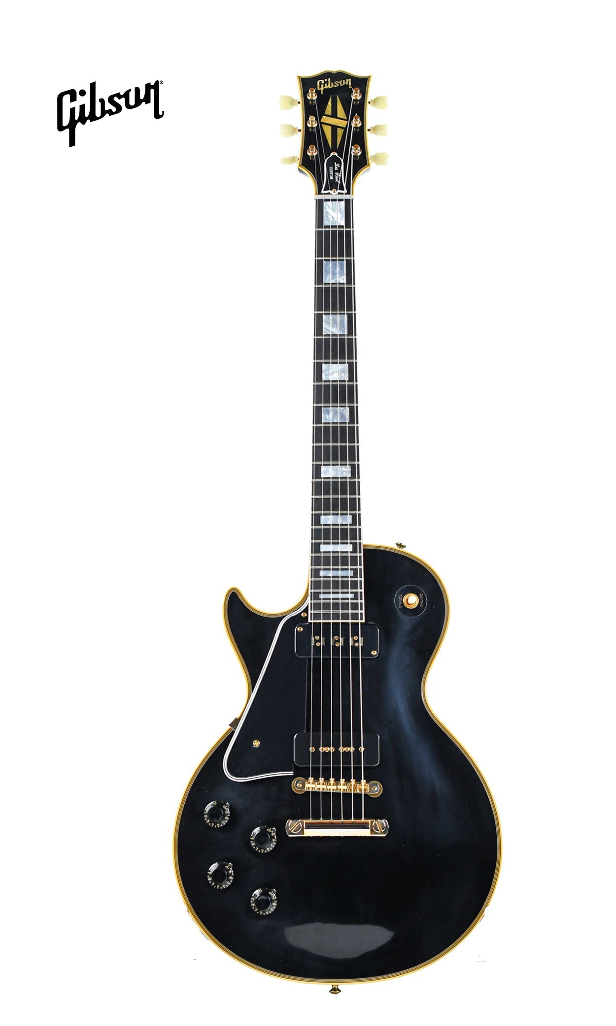 GIBSON 1954 LES PAUL CUSTOM STAPLE PICKUP REISSUE VOS LEFT-HANDED ELECTRIC GUITAR - EBONY