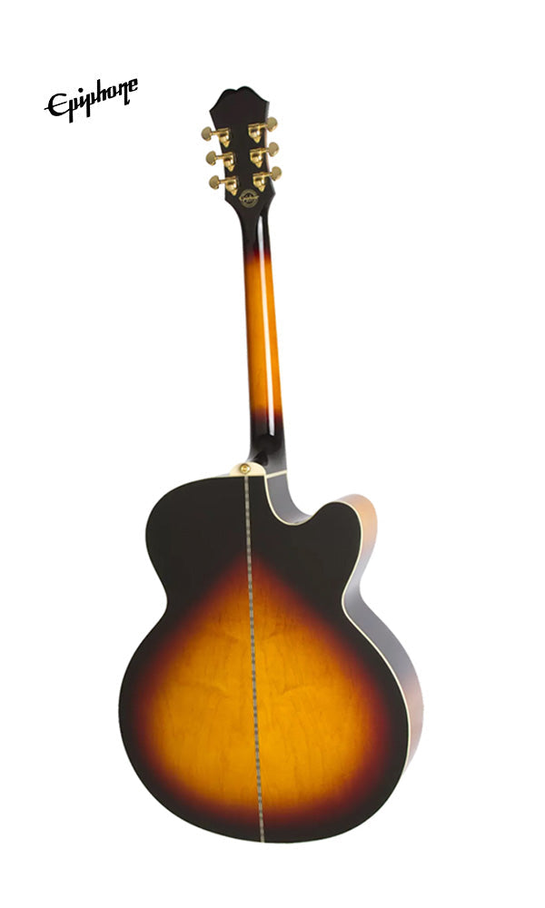 Epiphone J-200 EC Studio Left-Handed Acoustic-Electric Guitar - Vintage Sunburst
