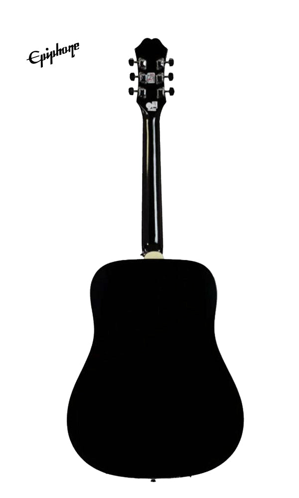 Epiphone DR-100 Dreadnought Acoustic Guitar - Ebony (DR100)