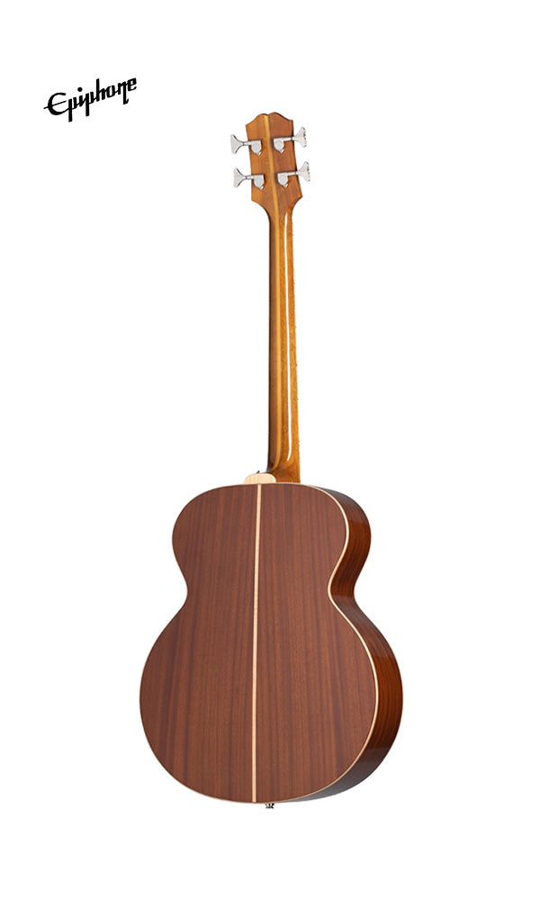 Epiphone El Capitan J-200 Studio Acoustic-Electric Bass Guitar - Aged Natural Antique Gloss